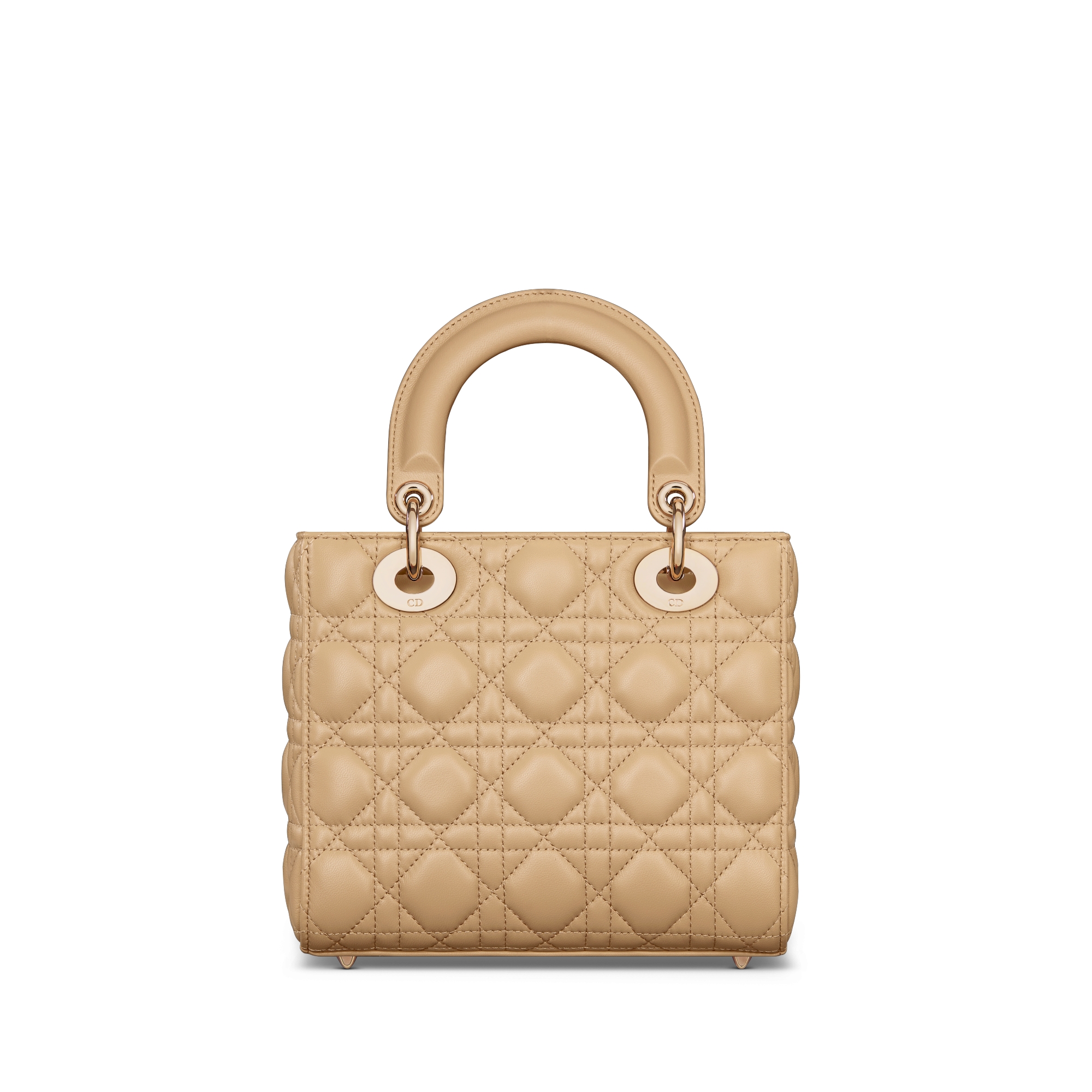 Sac Lady Dior My ABCDior Small Cuir d'agneau Cannage couleur biscuit E08