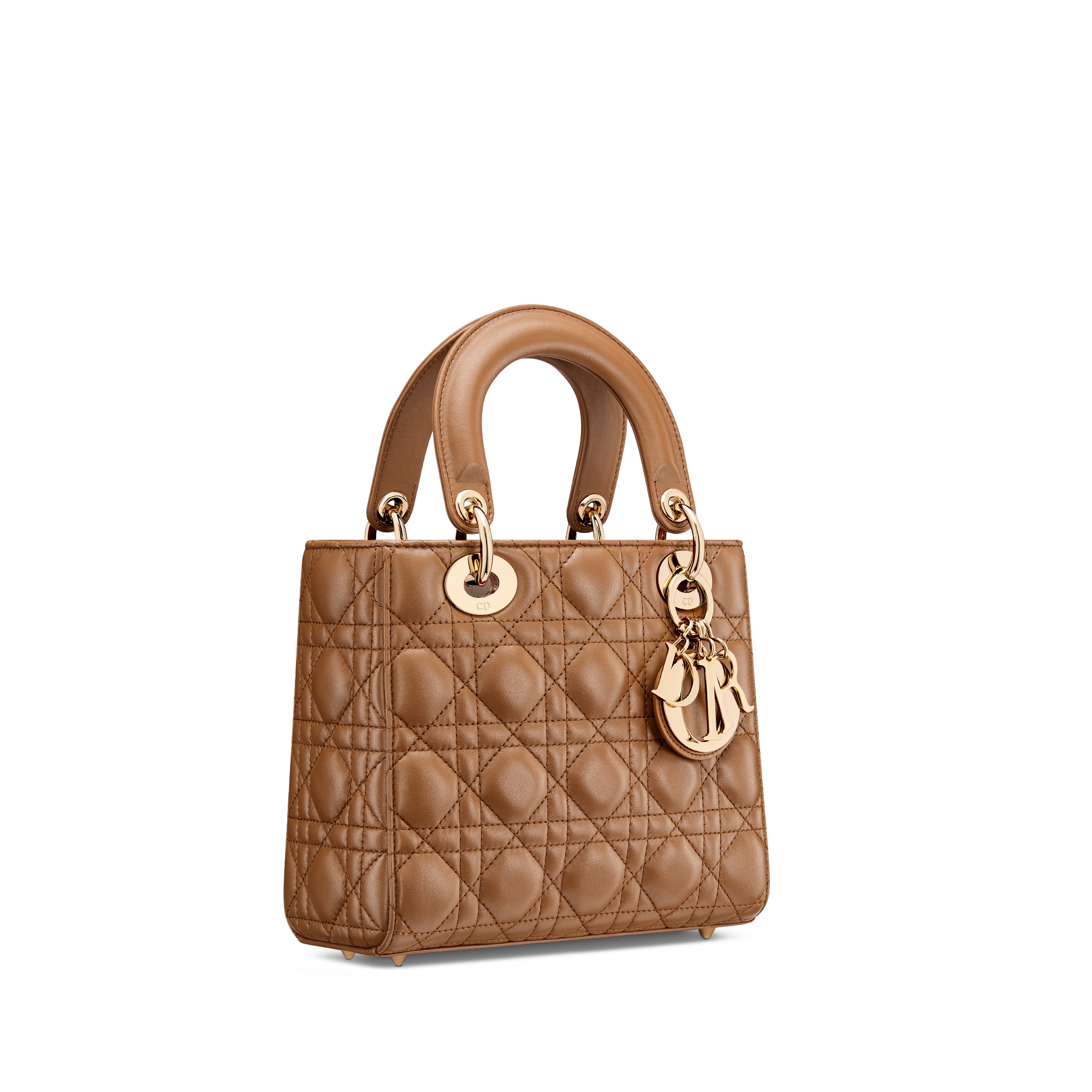 Small Lady Dior My ABCDior Bag Camel Cannage Lambskin E03