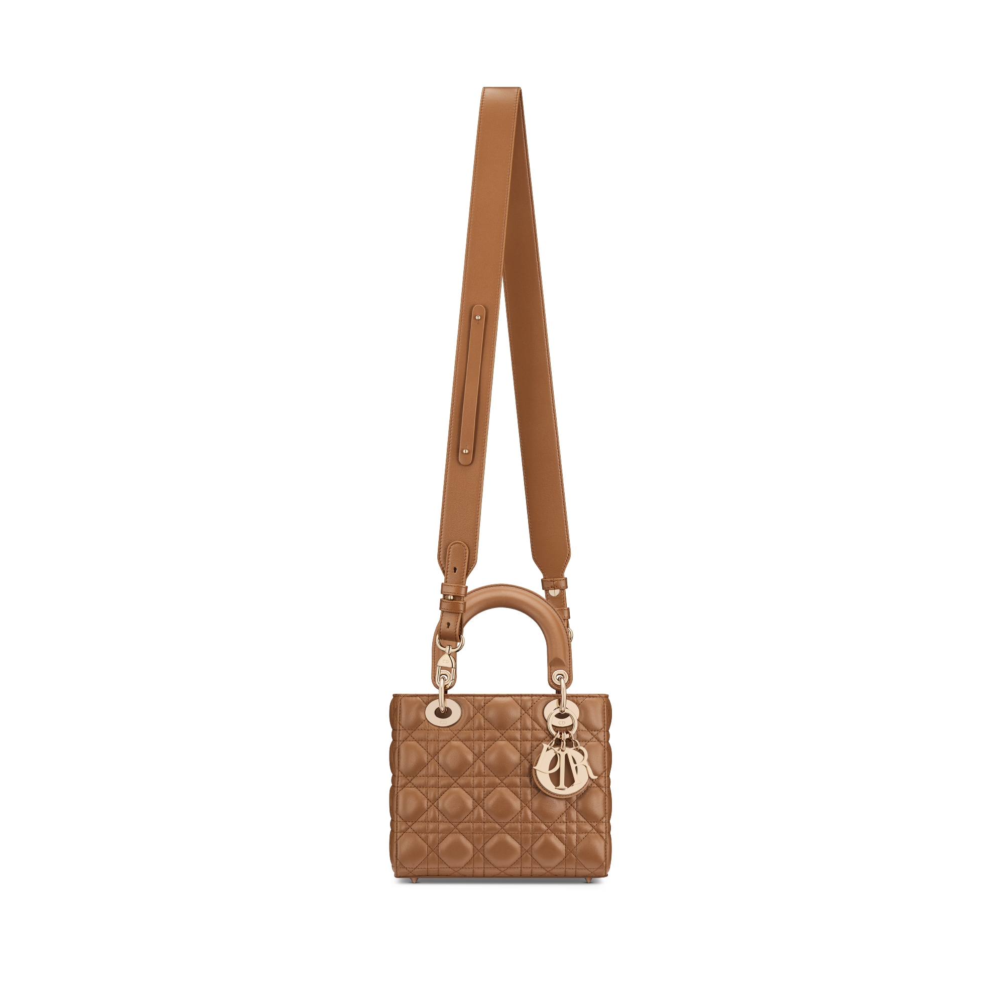 Small Lady Dior My ABCDior Bag Camel Cannage Lambskin E07