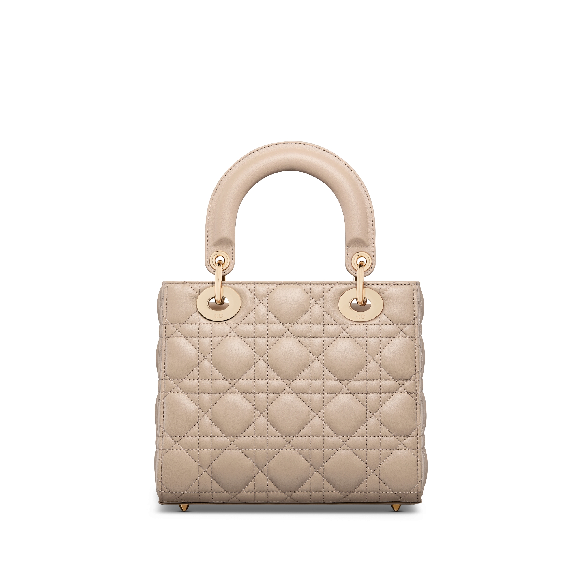 Small Lady Dior My ABCDior Bag Desert Taupe Cannage Lambskin E08