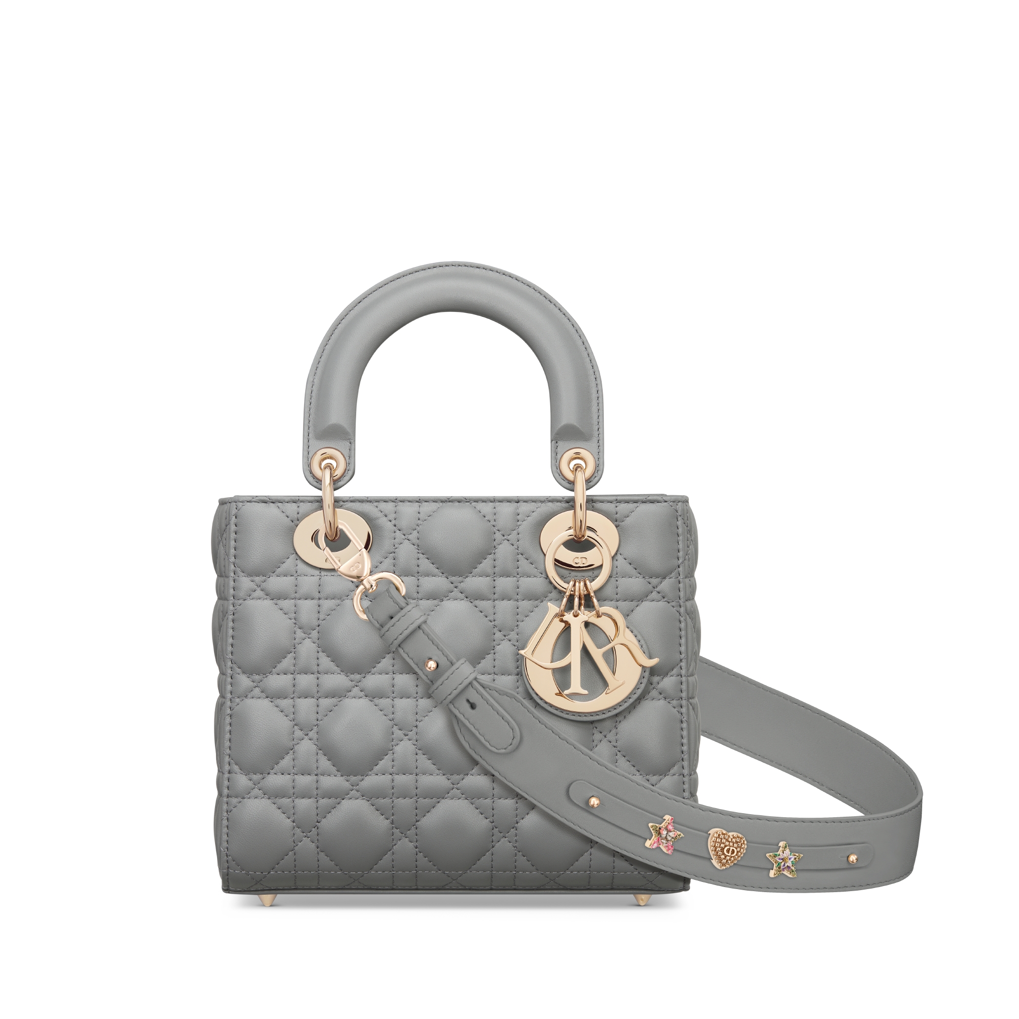 Lady Dior My ABCDior 스몰 백 앤트러사이트 그레이 까나쥬 양가죽 E01