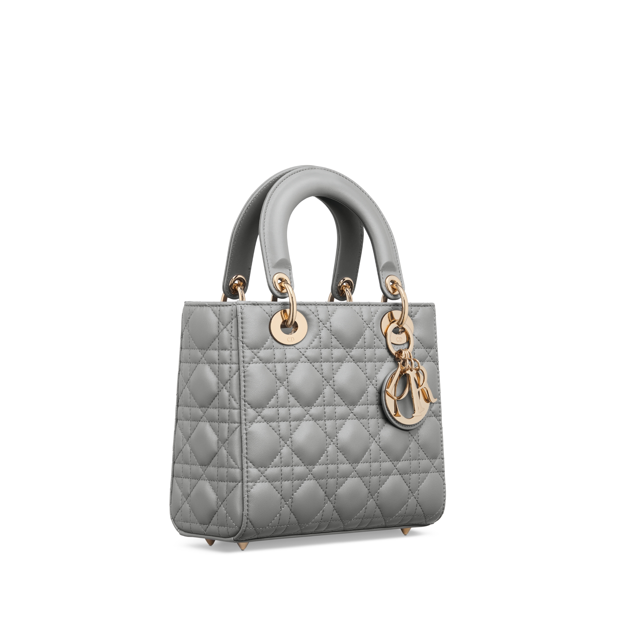 Small Lady Dior My ABCDior Bag Anthracite Gray Cannage Lambskin E03