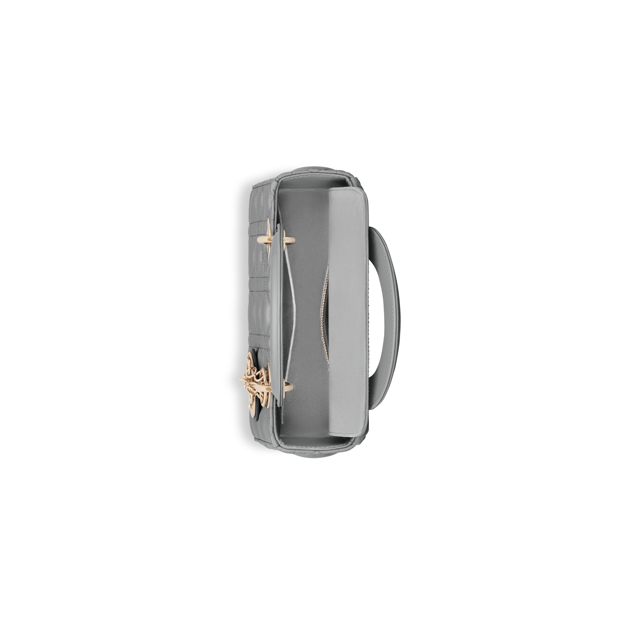 Small Lady Dior My ABCDior Bag Anthracite Gray Cannage Lambskin E06