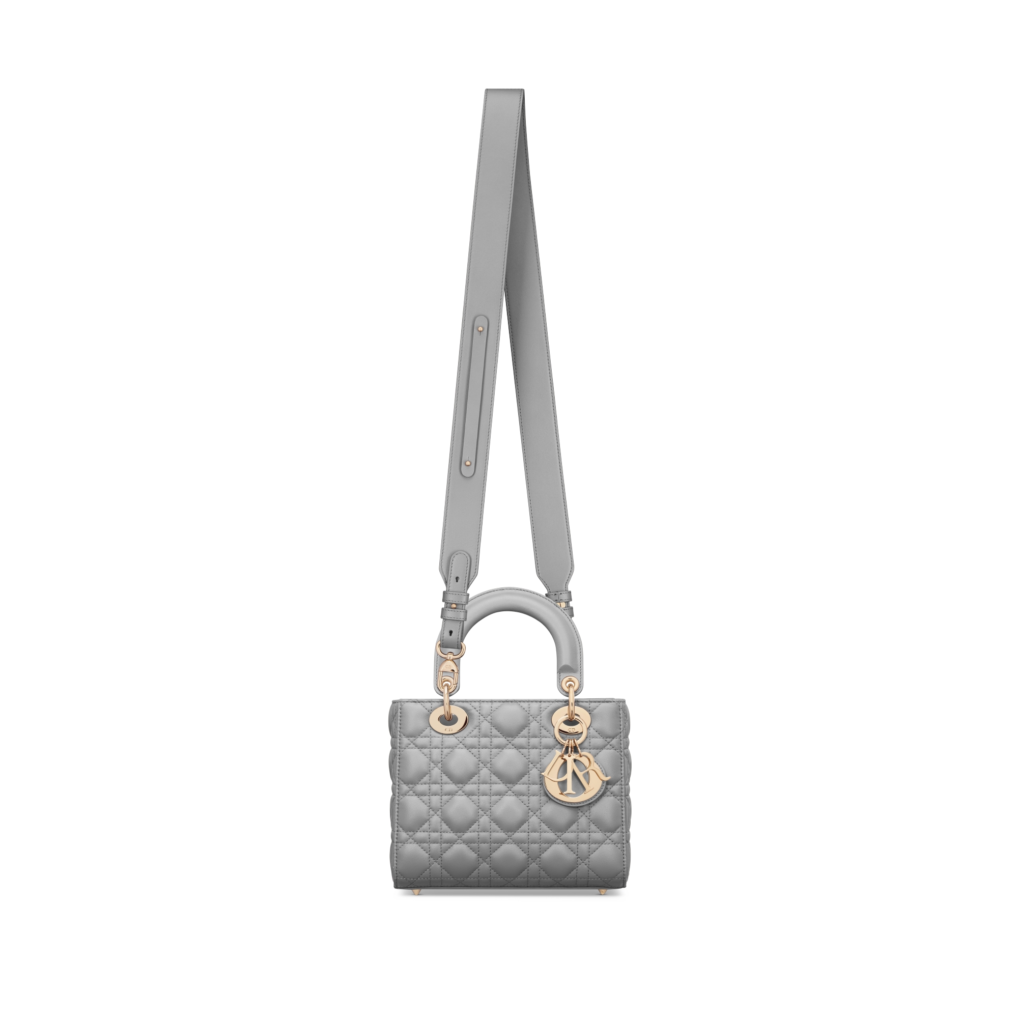 Small Lady Dior My ABCDior Bag Anthracite Gray Cannage Lambskin E07