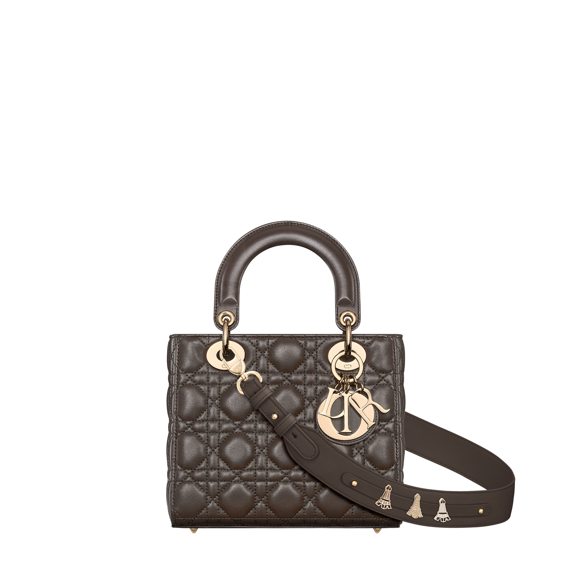  Dark Chocolate Brown Cannage Lambskin