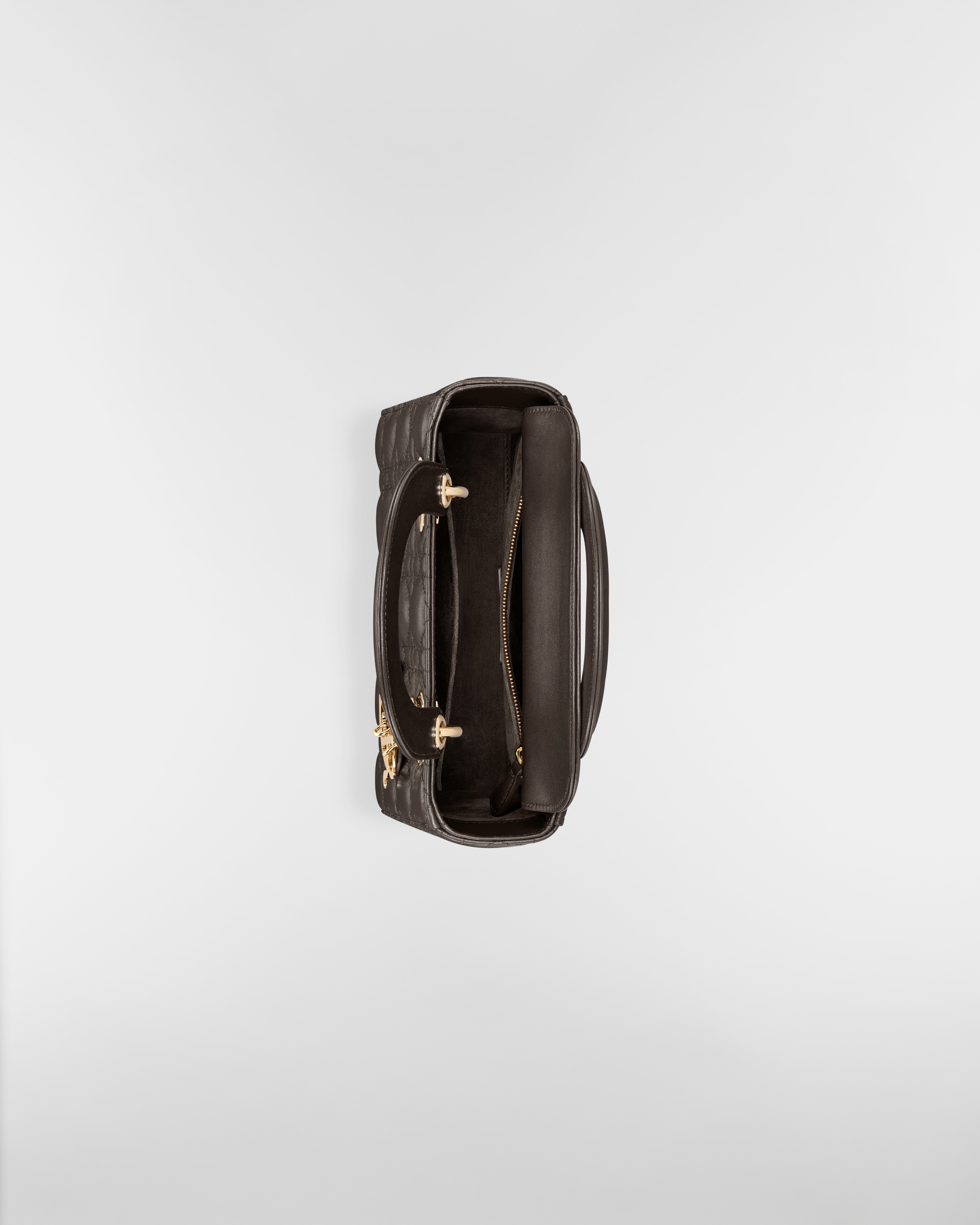 Small Lady Dior My ABCDior Bag Dark Chocolate Brown Cannage Lambskin E06