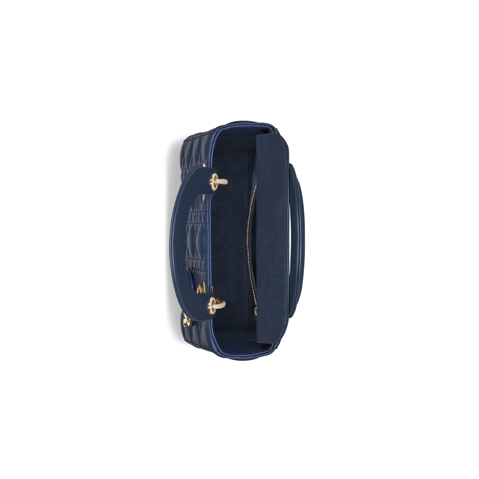 Small Lady Dior My ABCDior Bag Deep Ocean Blue Cannage Lambskin E06