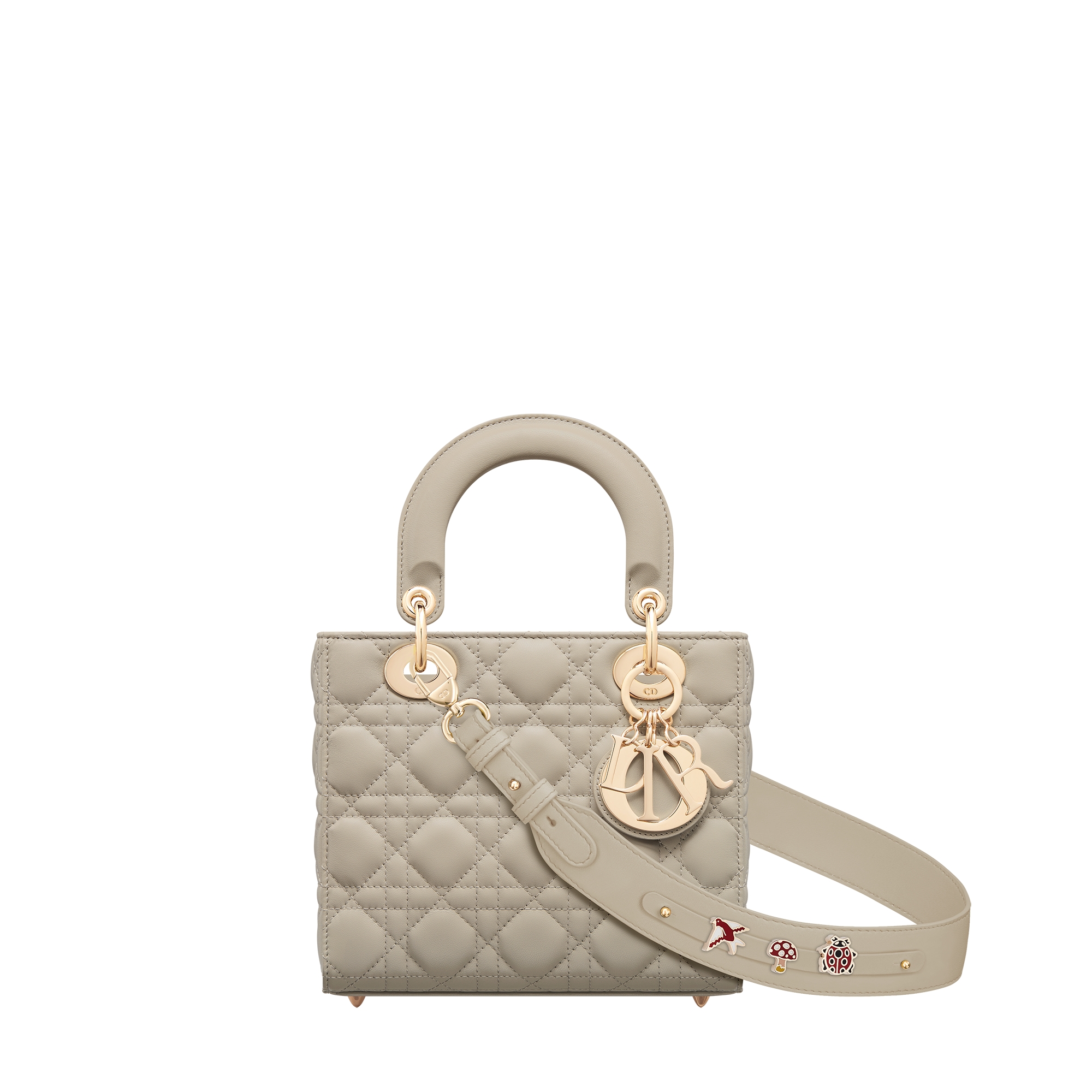 Small Lady Dior My ABCDior Bag Rope Beige Cannage Lambskin E01