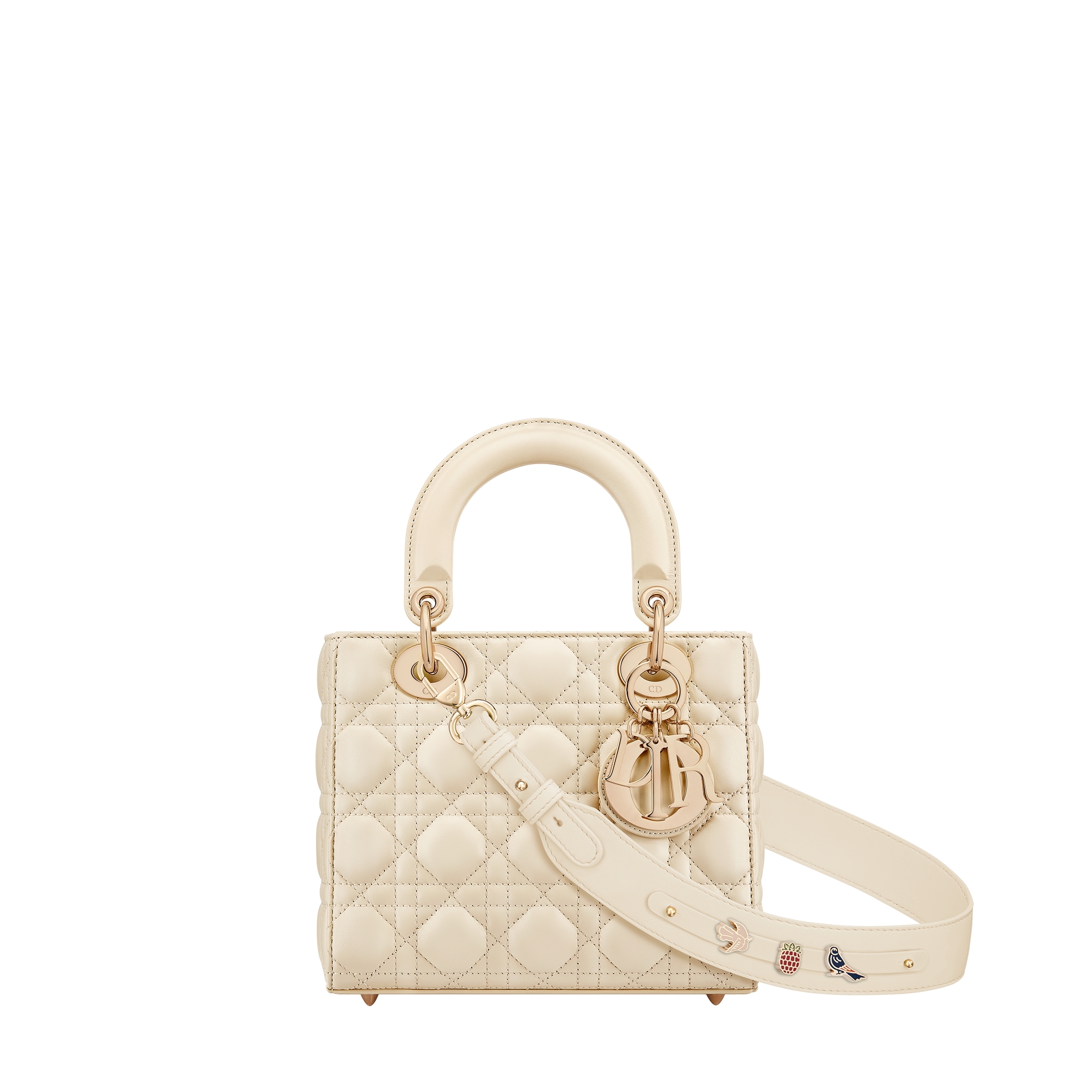 Small Lady Dior My ABCDior Bag Light Beige Cannage Lambskin E01
