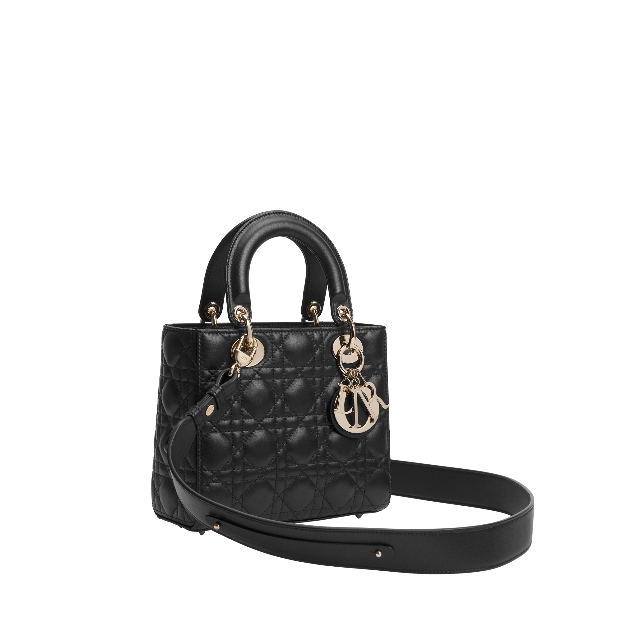 Small Lady Dior My ABCDior Bag Black Cannage Lambskin E03