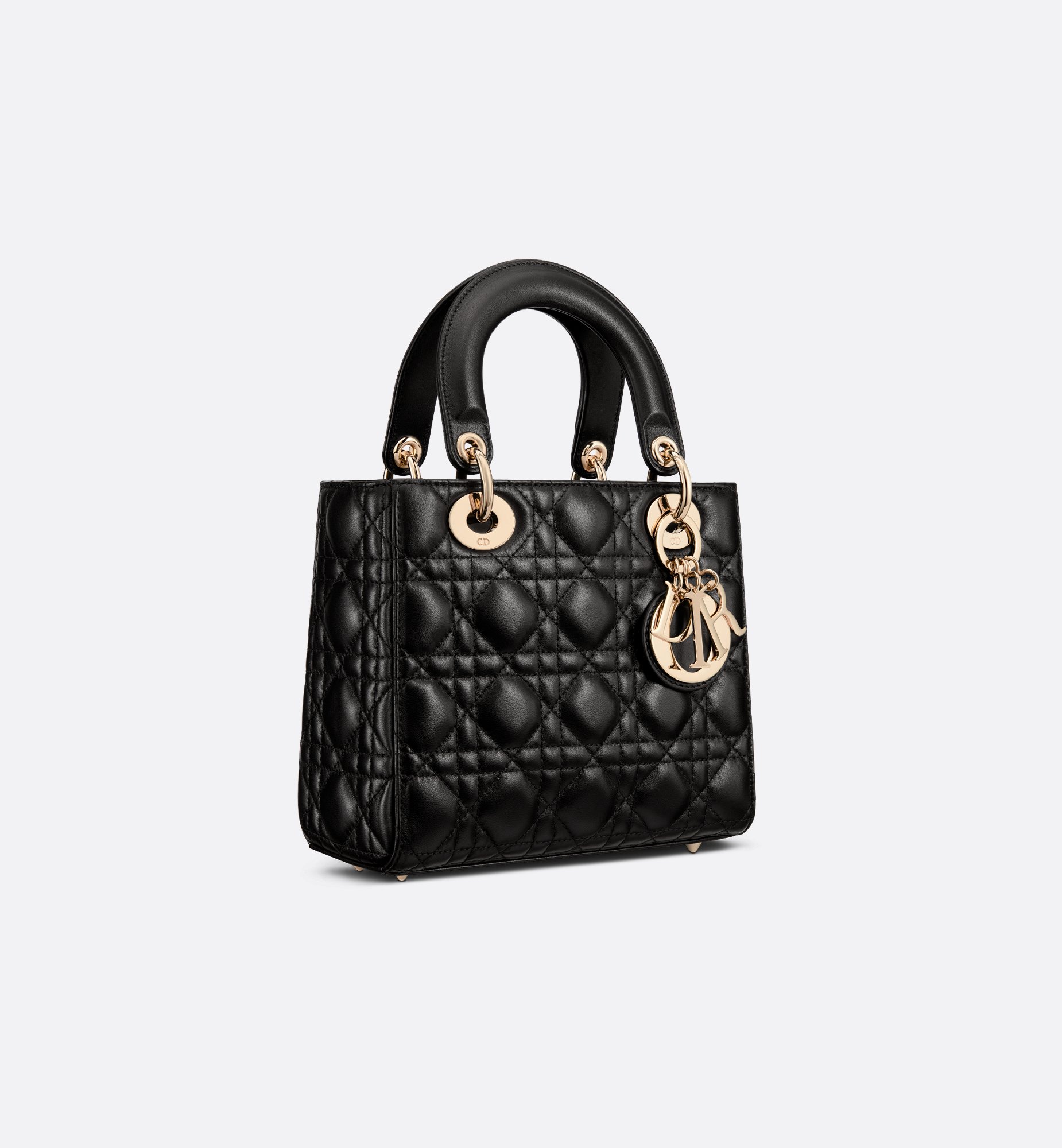 Small Lady Dior My ABCDior Bag Black Cannage Lambskin DIOR Small Lady Dior My ABCDior Bag Black Cannage Lambskin DIOR