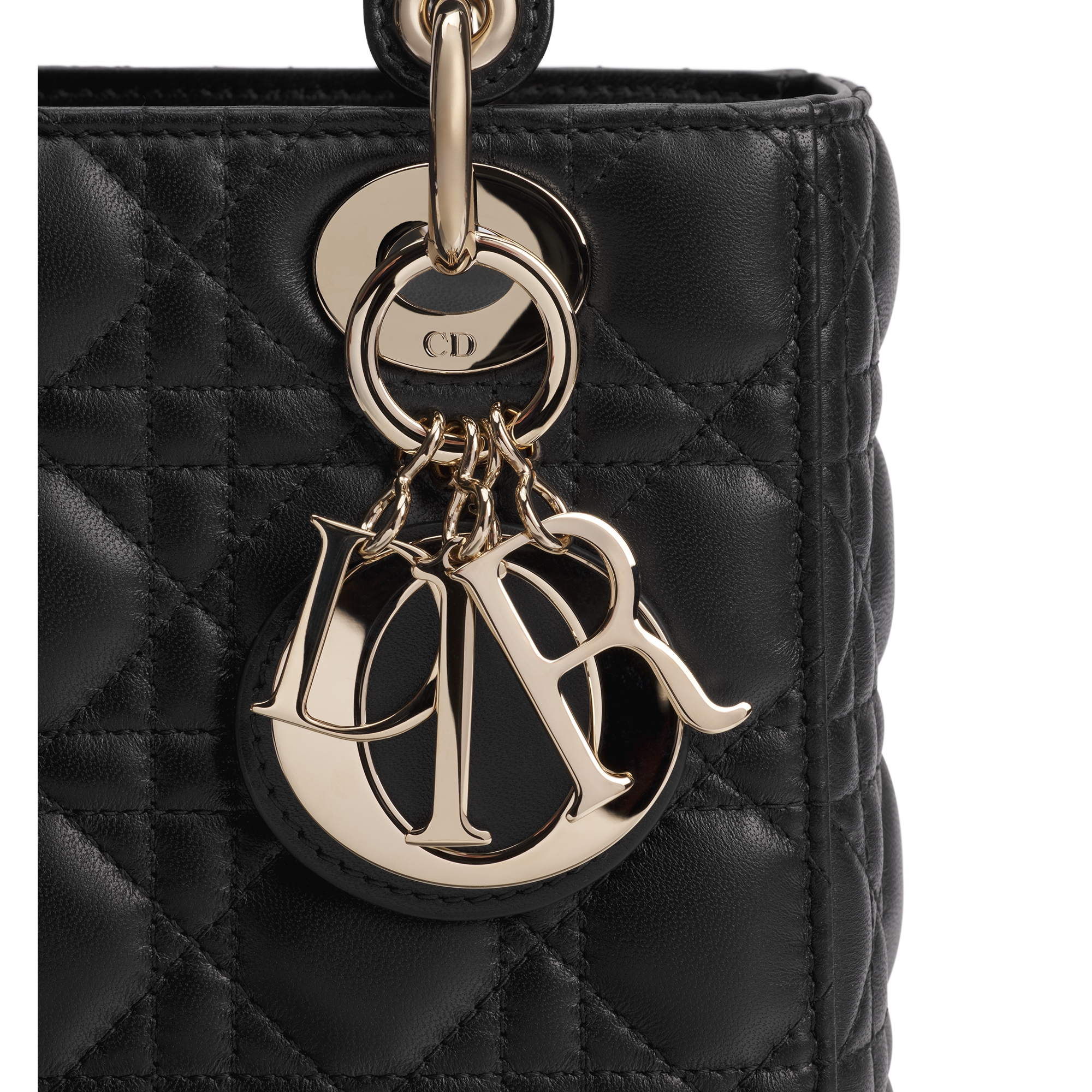 Small Lady Dior My ABCDior Bag Black Cannage Lambskin E09