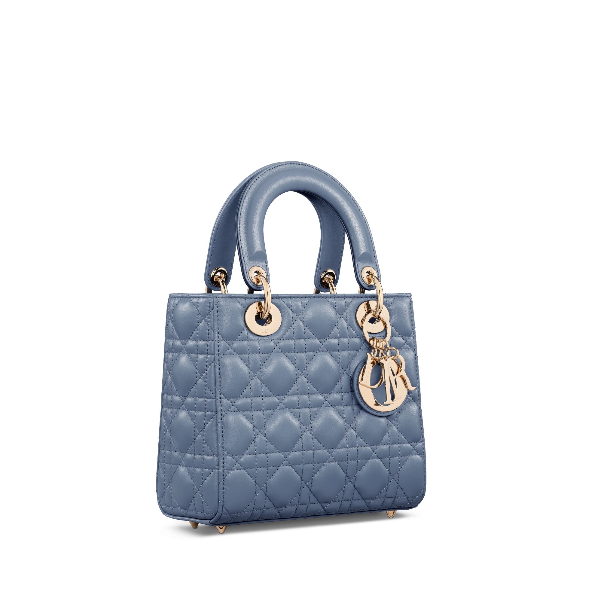 Small Lady Dior My ABCDior Bag Denim Blue Cannage Lambskin