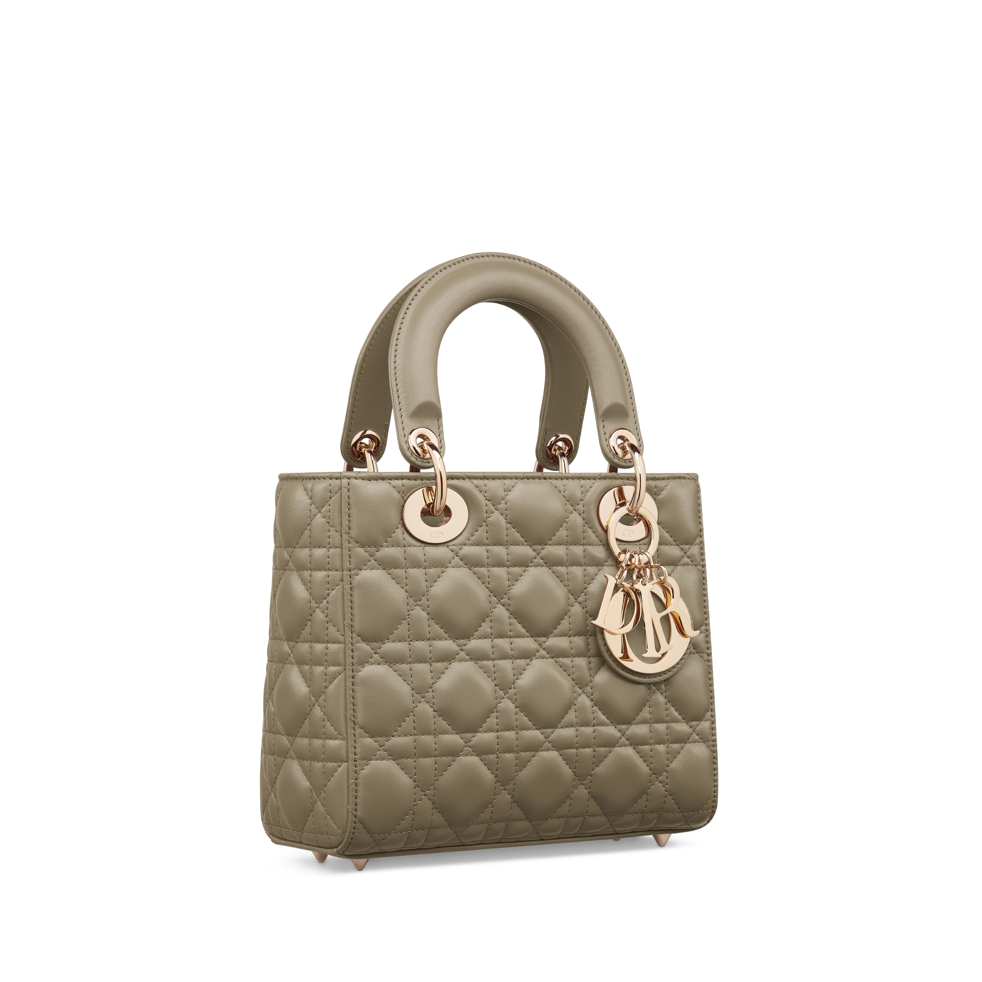 Sac Lady Dior My ABCDior Small Cuir d'agneau Cannage vert argile E03
