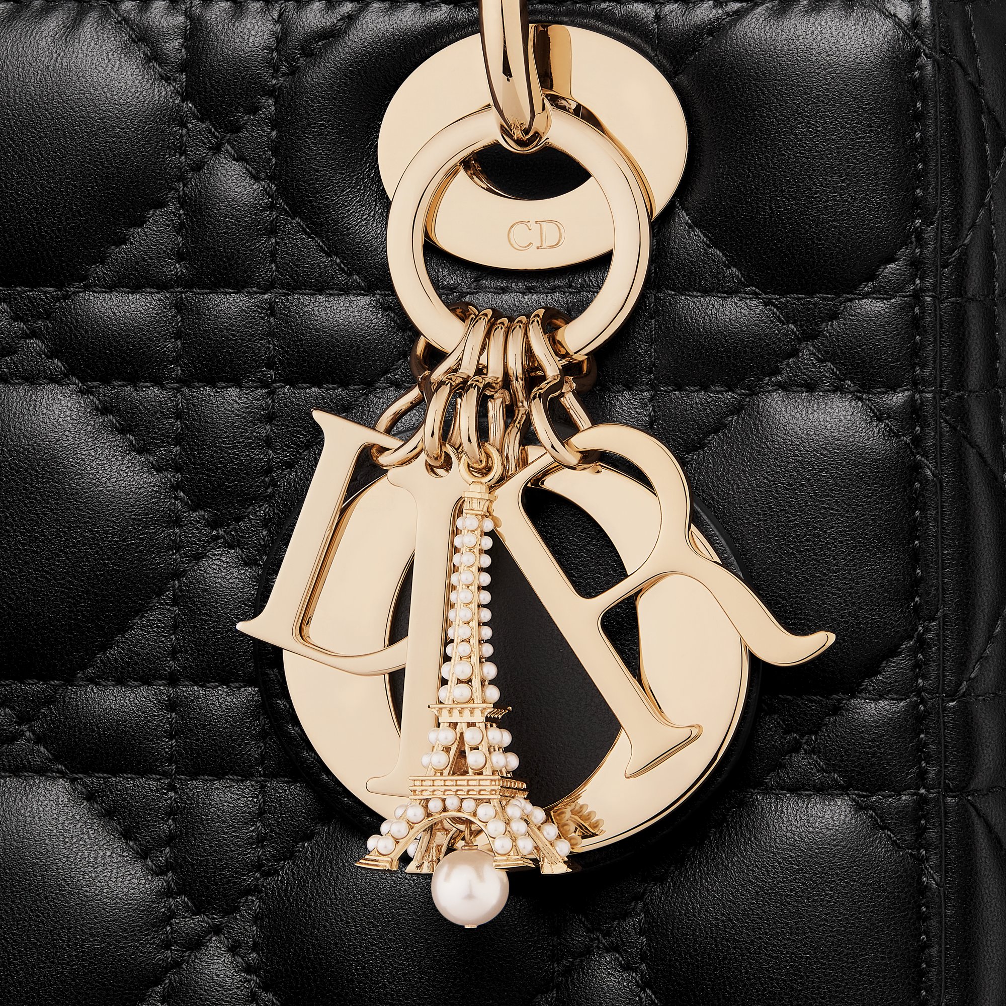 Small Lady Dior My ABCDior Bag Black Cannage Lambskin | DIOR