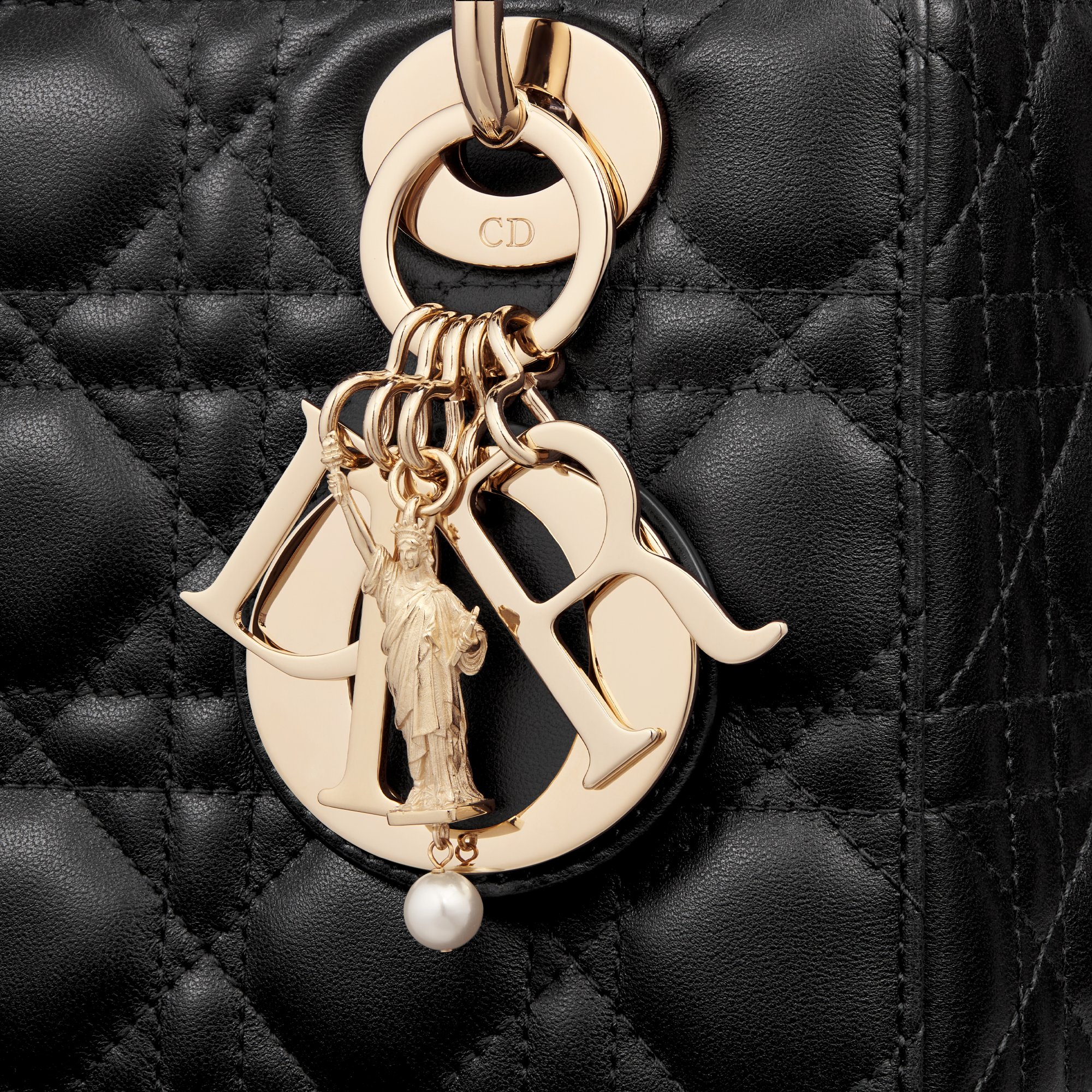 Small Lady Dior My ABCDior Bag Black Cannage Lambskin DIOR