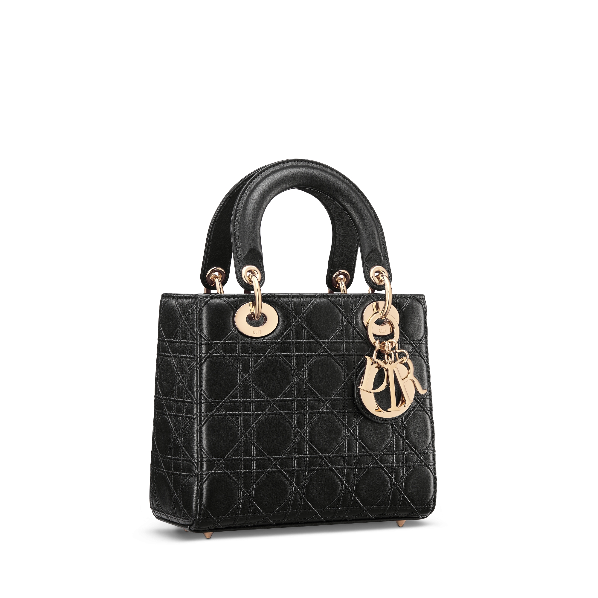 Small Lady Dior My ABCDior Bag Black Flat Cannage Lambskin E03