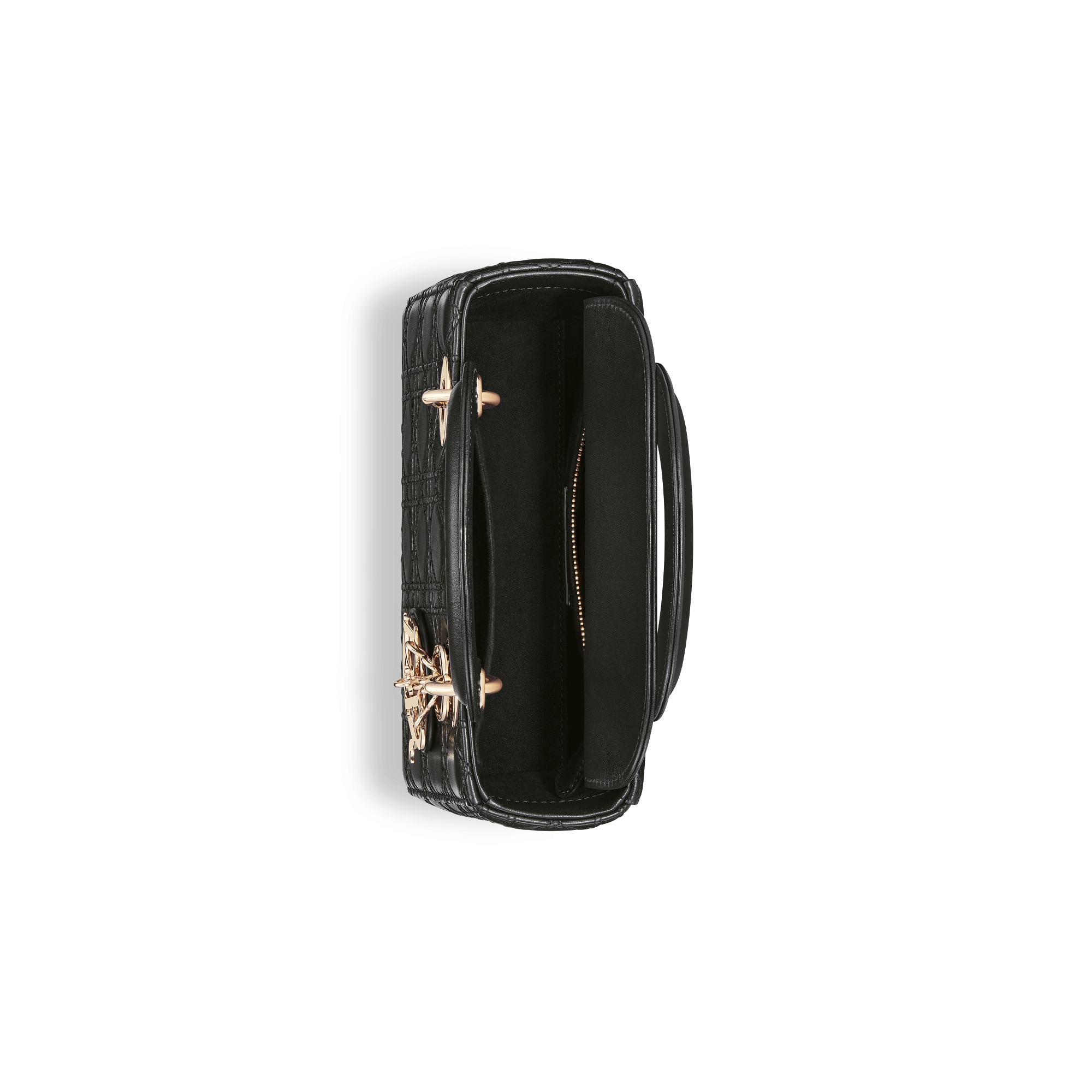 Small Lady Dior My ABCDior Bag Black Flat Cannage Lambskin E06