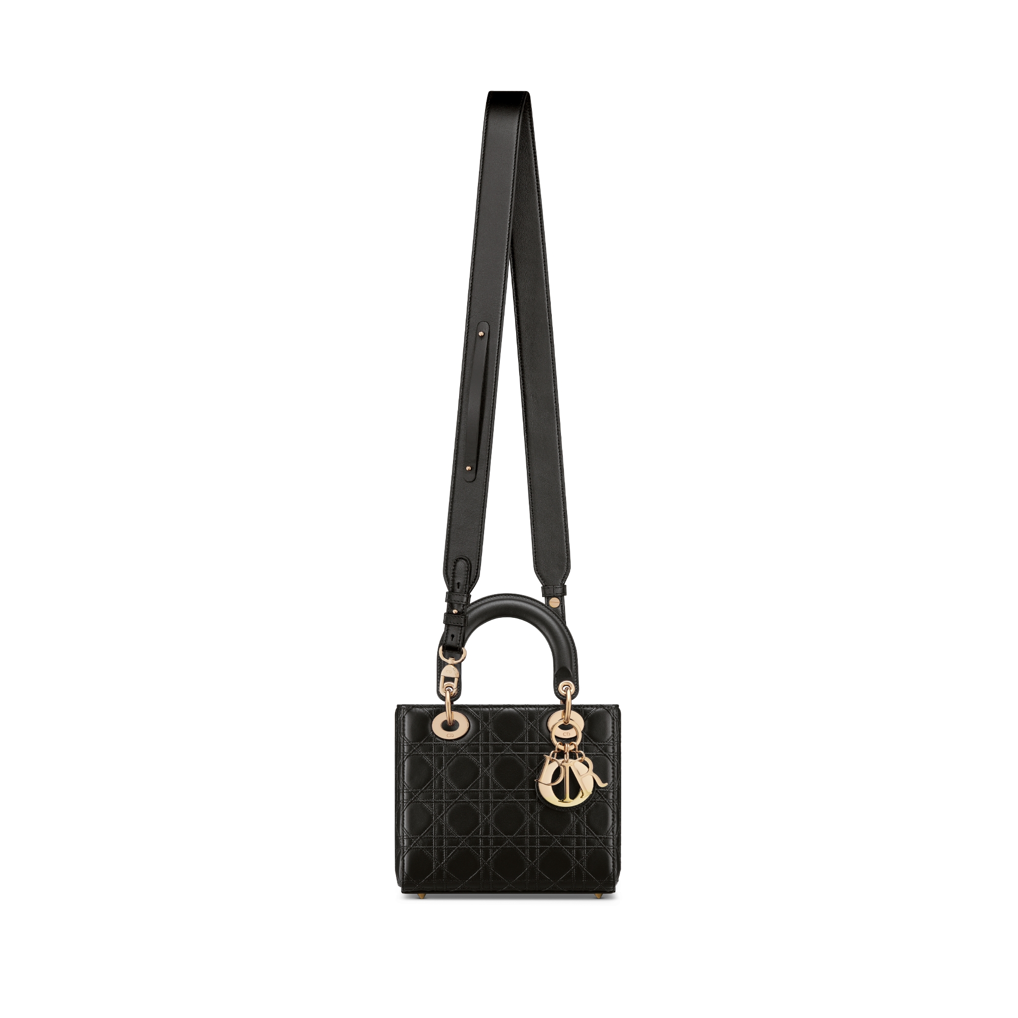 Small Lady Dior My ABCDior Bag Black Flat Cannage Lambskin E07
