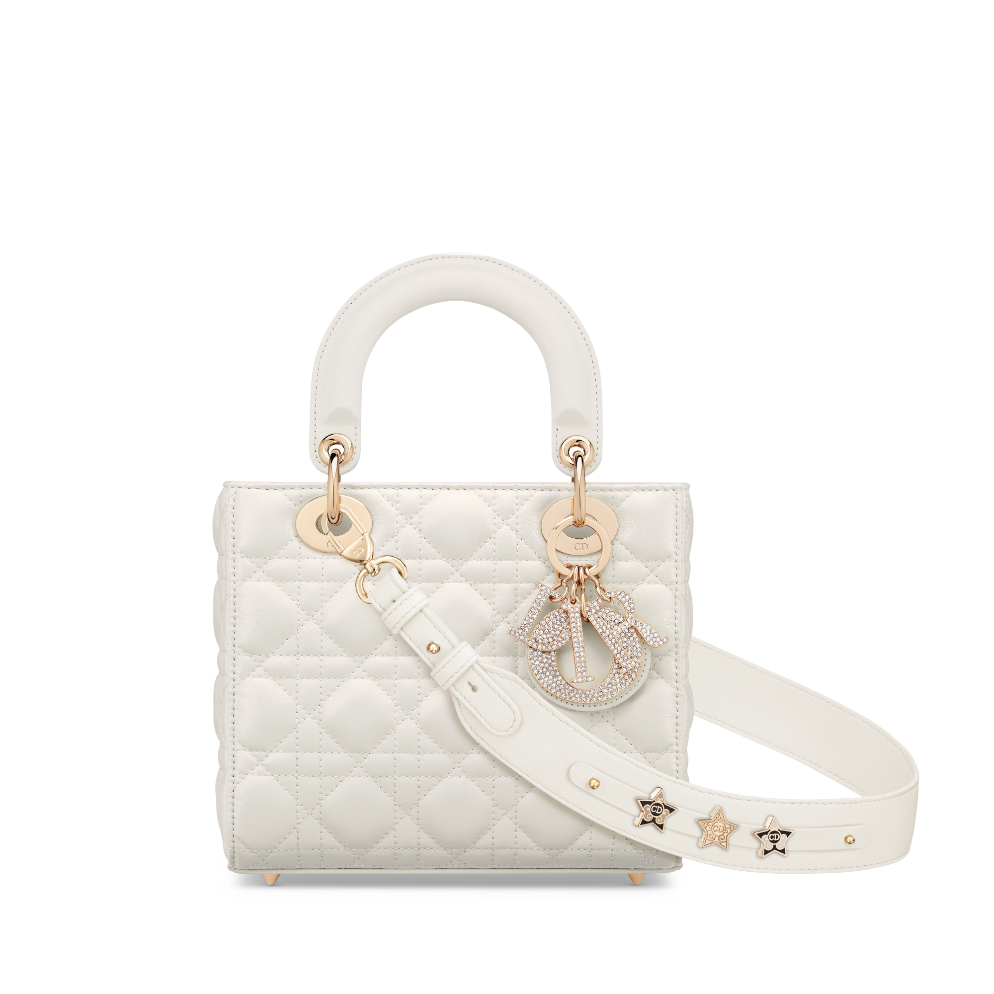 Sac Lady Dior My ABCDior Small Cuir d'agneau Cannage couleur latte E01