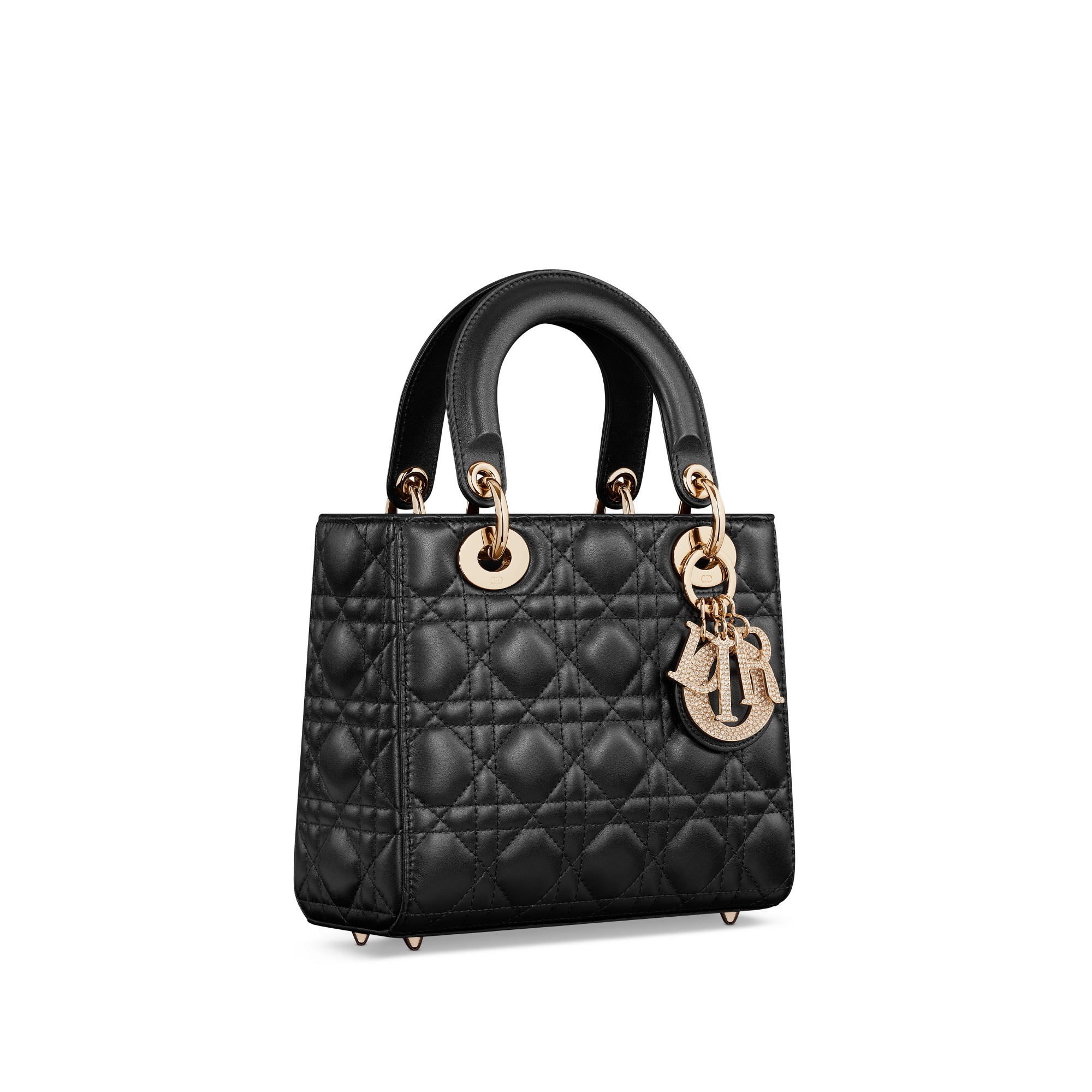 Sac Lady Dior My ABCDior Small Cuir d'agneau Cannage noir E03