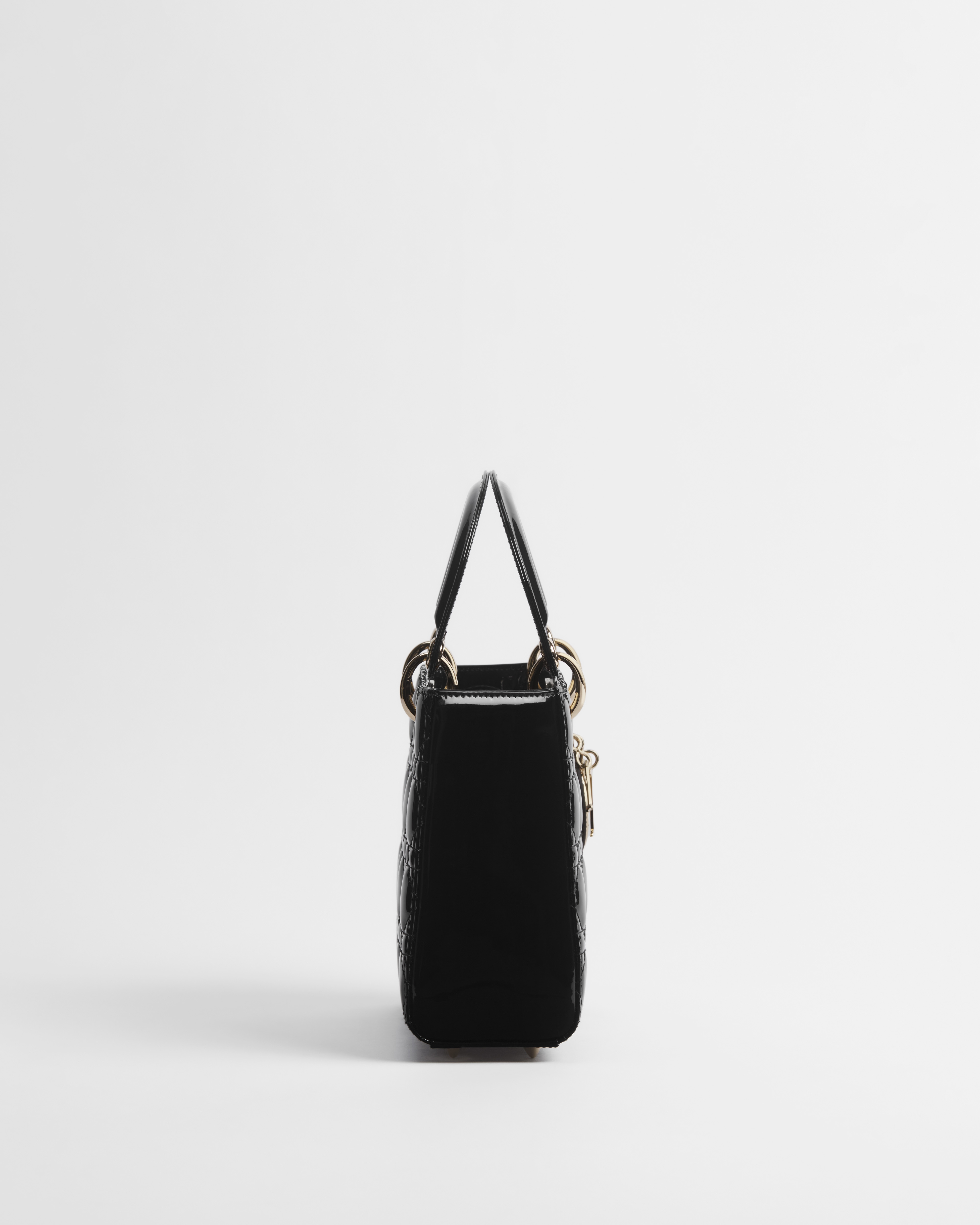 Sac Lady Dior My ABCDior Small Cuir de veau Cannage verni noir E02