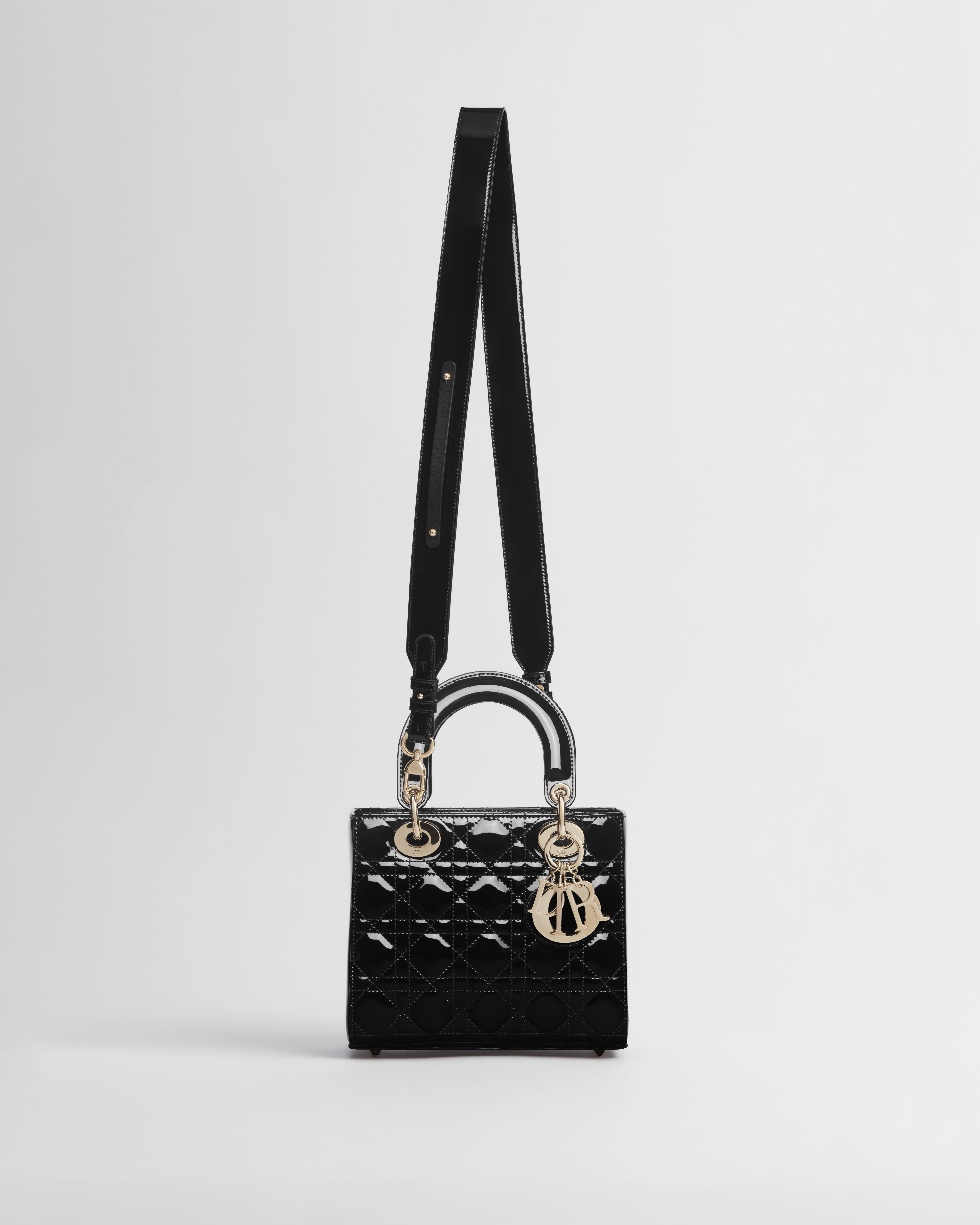 Sac Lady Dior My ABCDior Small Cuir de veau Cannage verni noir E07