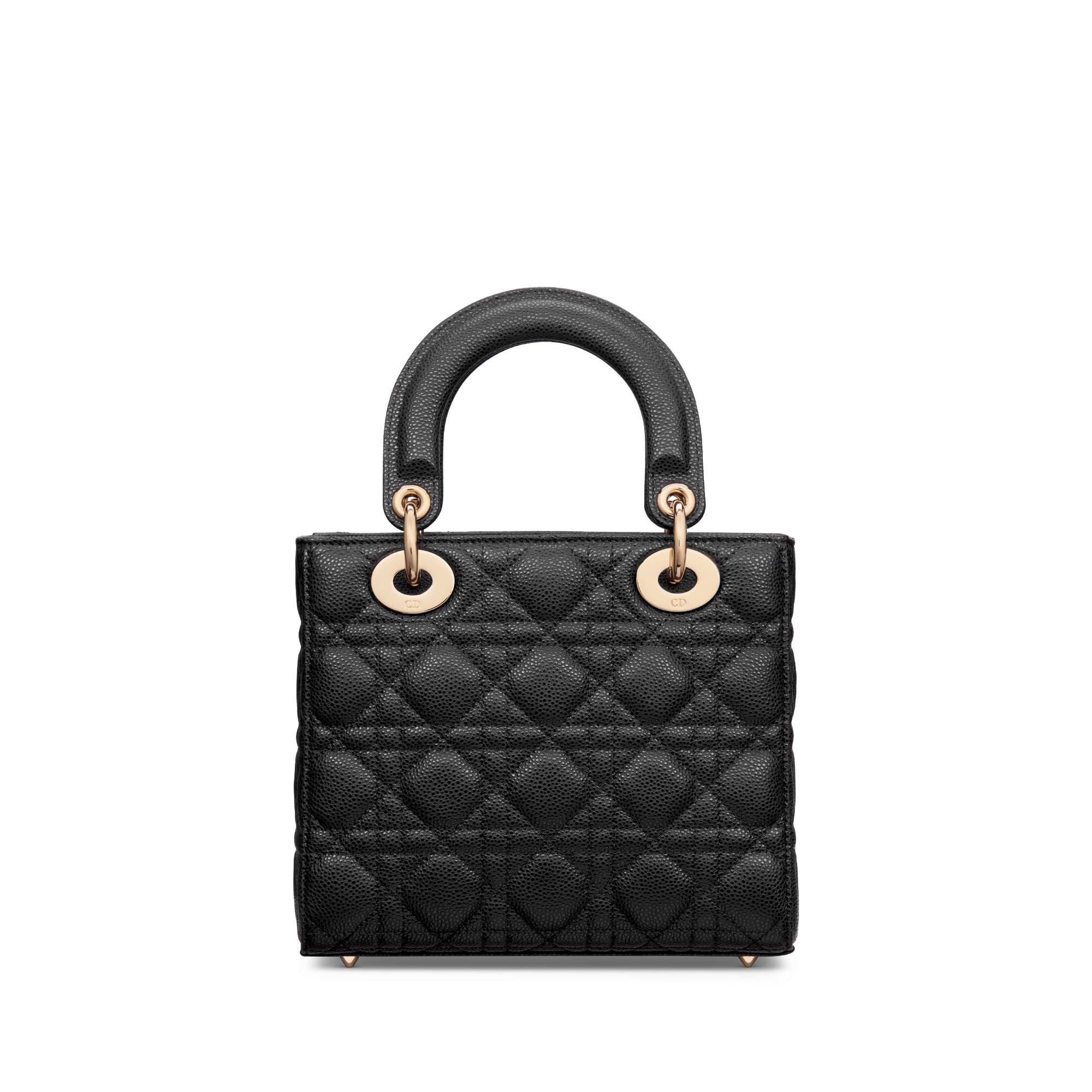 Small Lady Dior My ABCDior Bag Black Grained Cannage Calfskin E08