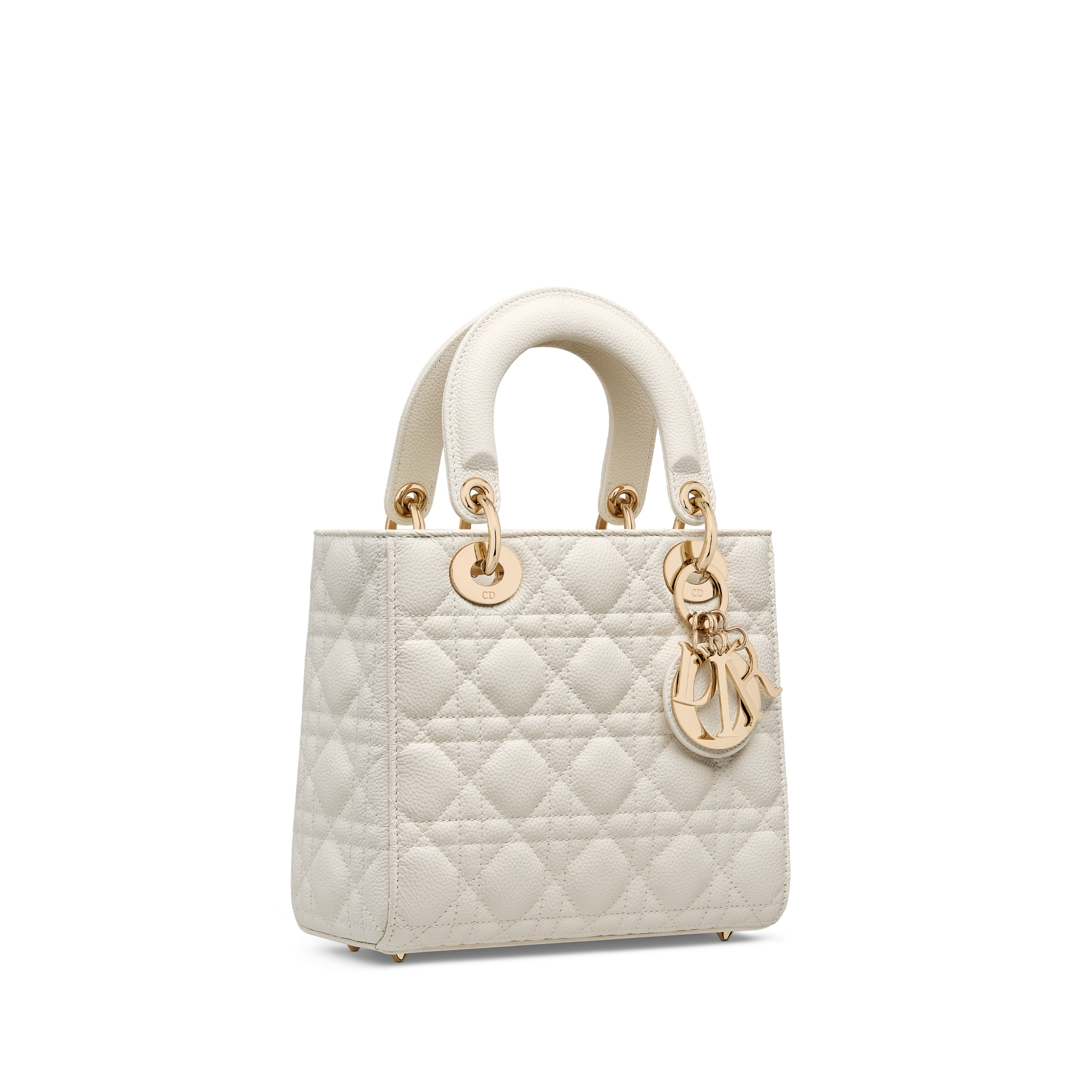 Small Lady Dior My ABCDior Bag Latte Cannage Grained Calfskin E03