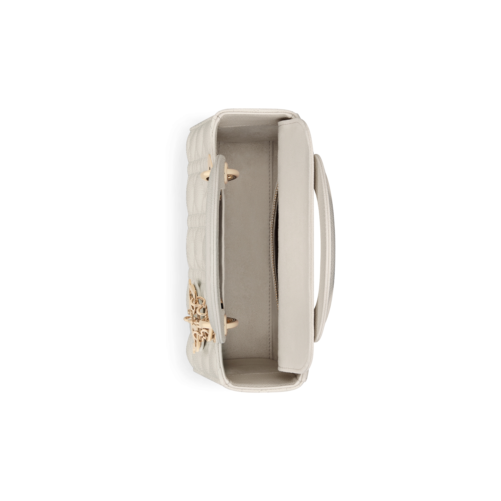 Small Lady Dior My ABCDior Bag Latte Cannage Grained Calfskin E06