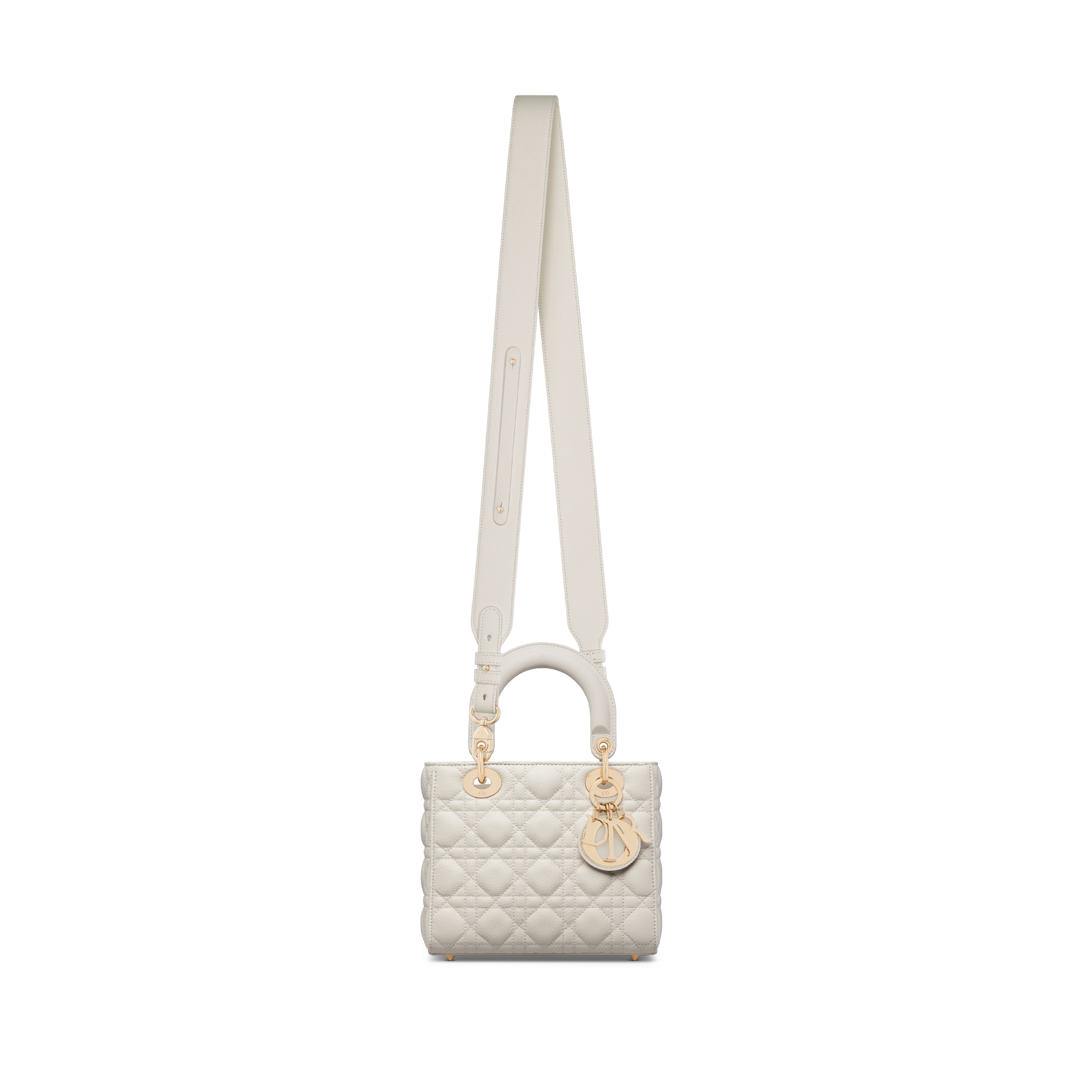 Small Lady Dior My ABCDior Bag Latte Cannage Grained Calfskin E07