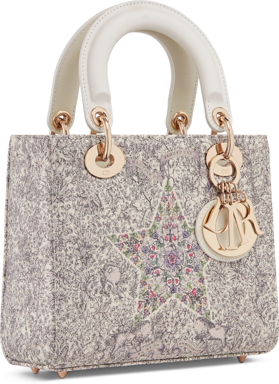 Small Lady Dior My ABCDior Bag Latte Calfskin with Multicolor Dior Around  the World Print | DIOR