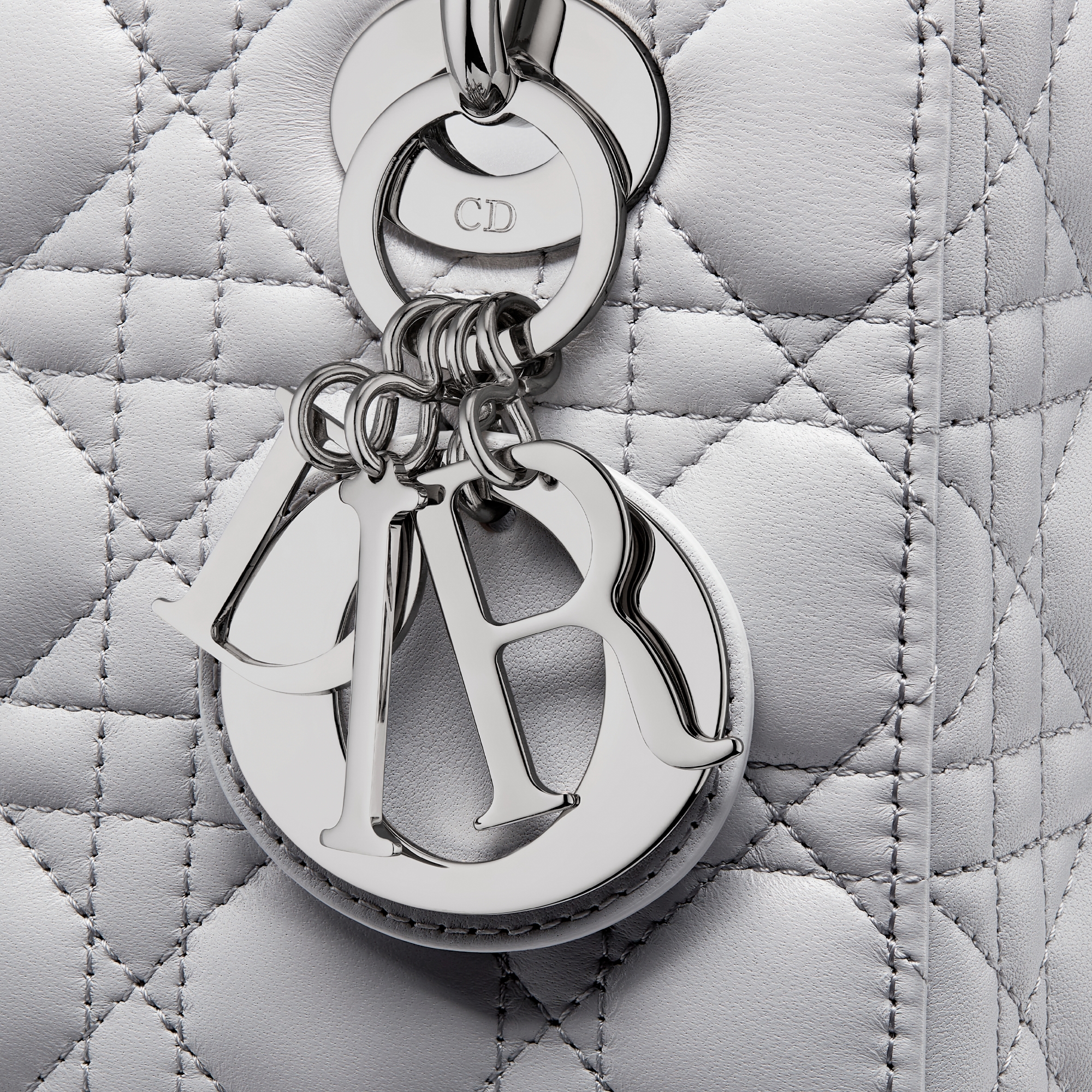 Small Lady Dior My ABCDior Bag Gray Cannage Lambskin | DIOR
