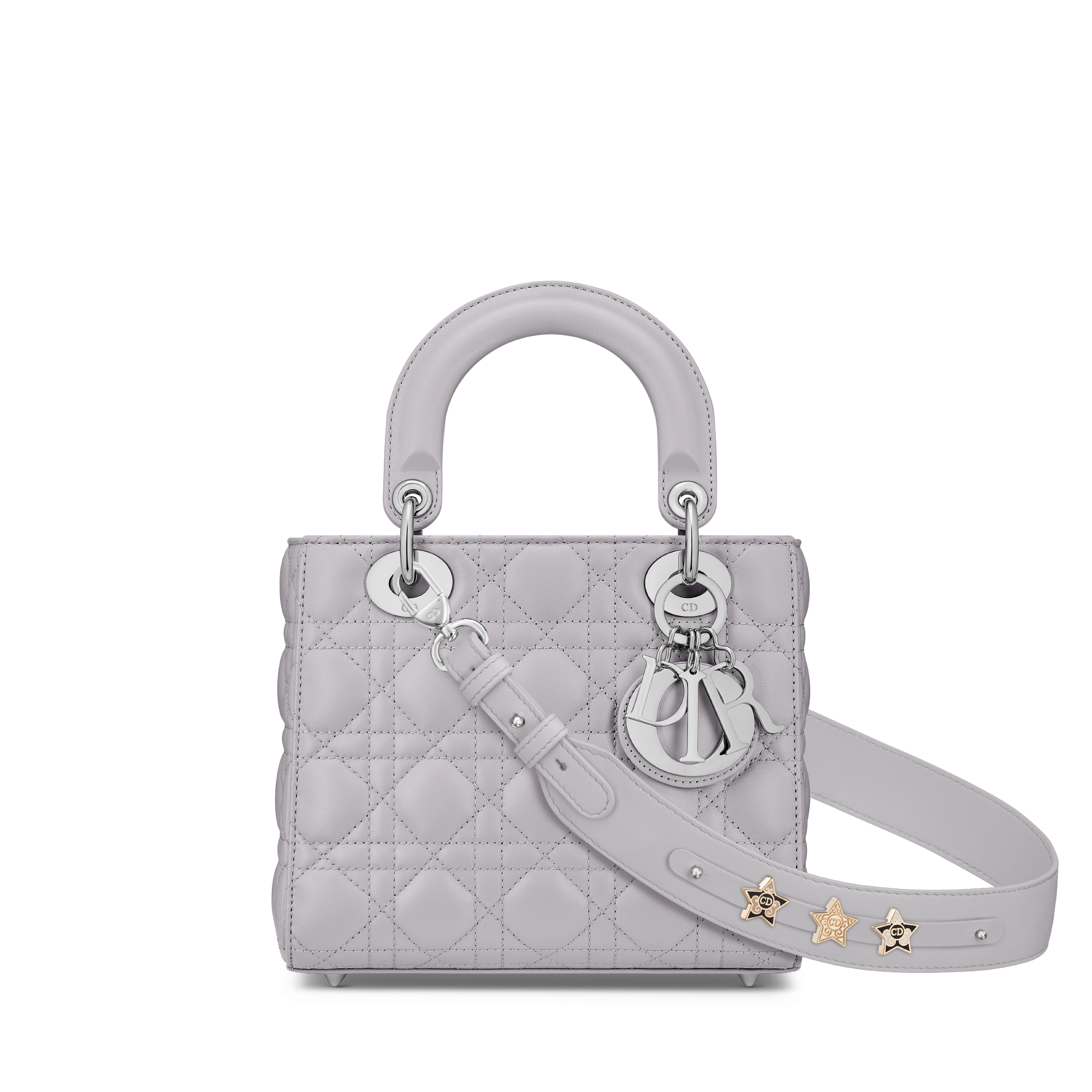 Small Lady Dior My ABCDior Bag Gray Cannage Lambskin | DIOR