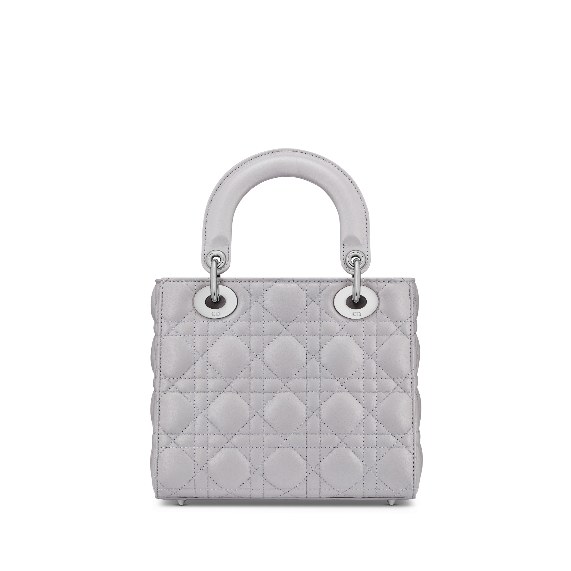 กระเป๋า Small Lady Dior My ABCDior หนังแกะลาย Cannage สีเทา E08