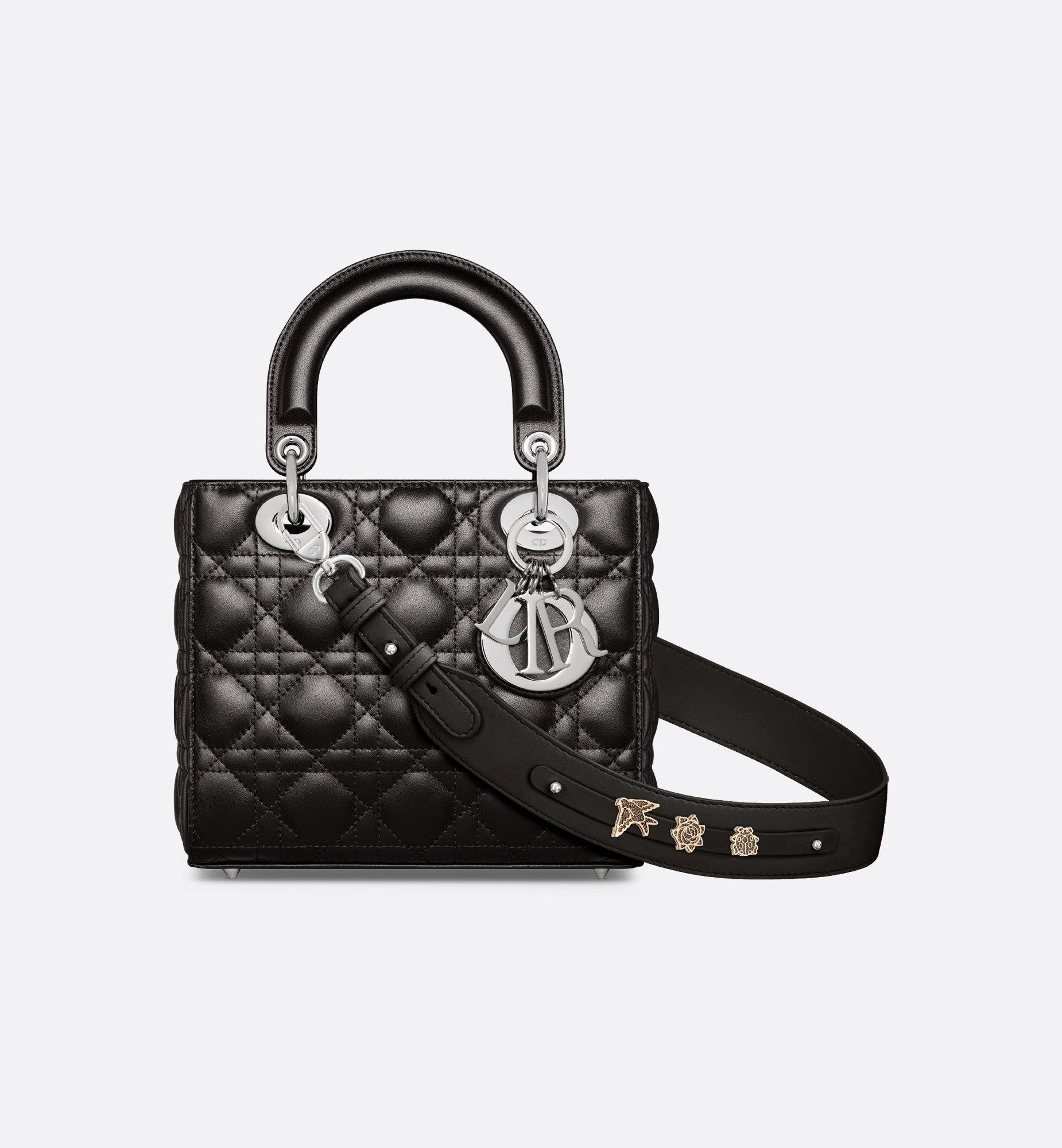 Small Lady Dior My ABCDior Bag Black Cannage Lambskin | DIOR Small Lady Dior My ABCDior Bag Black Cannage Lambskin | DIOR