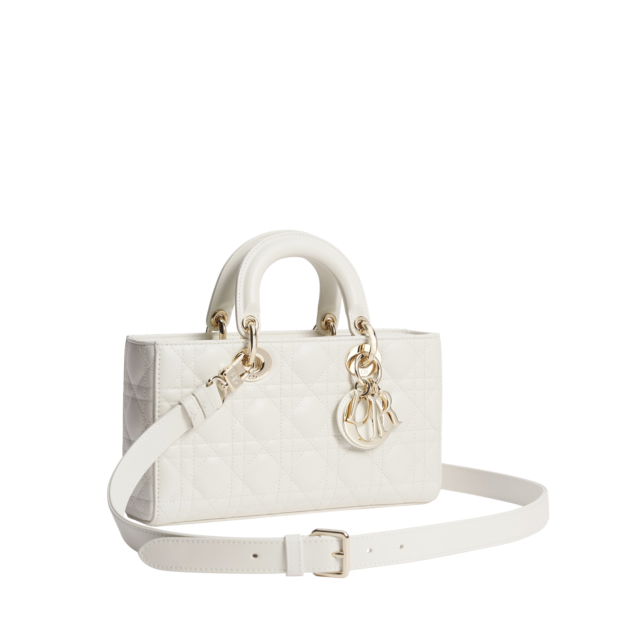 Medium Lady D-Joy Bag Latte Cannage Lambskin E03