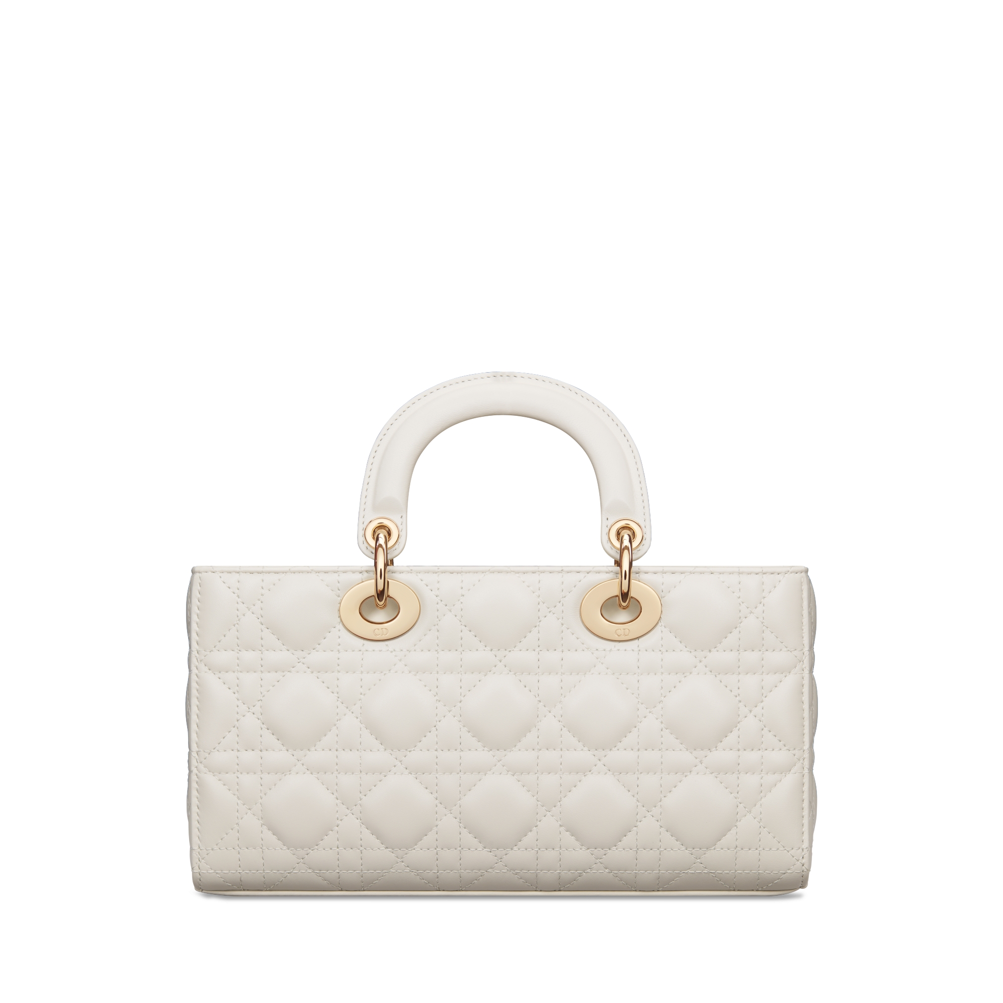 Sac Lady D-Joy Medium Cuir d'agneau Cannage couleur latte E08