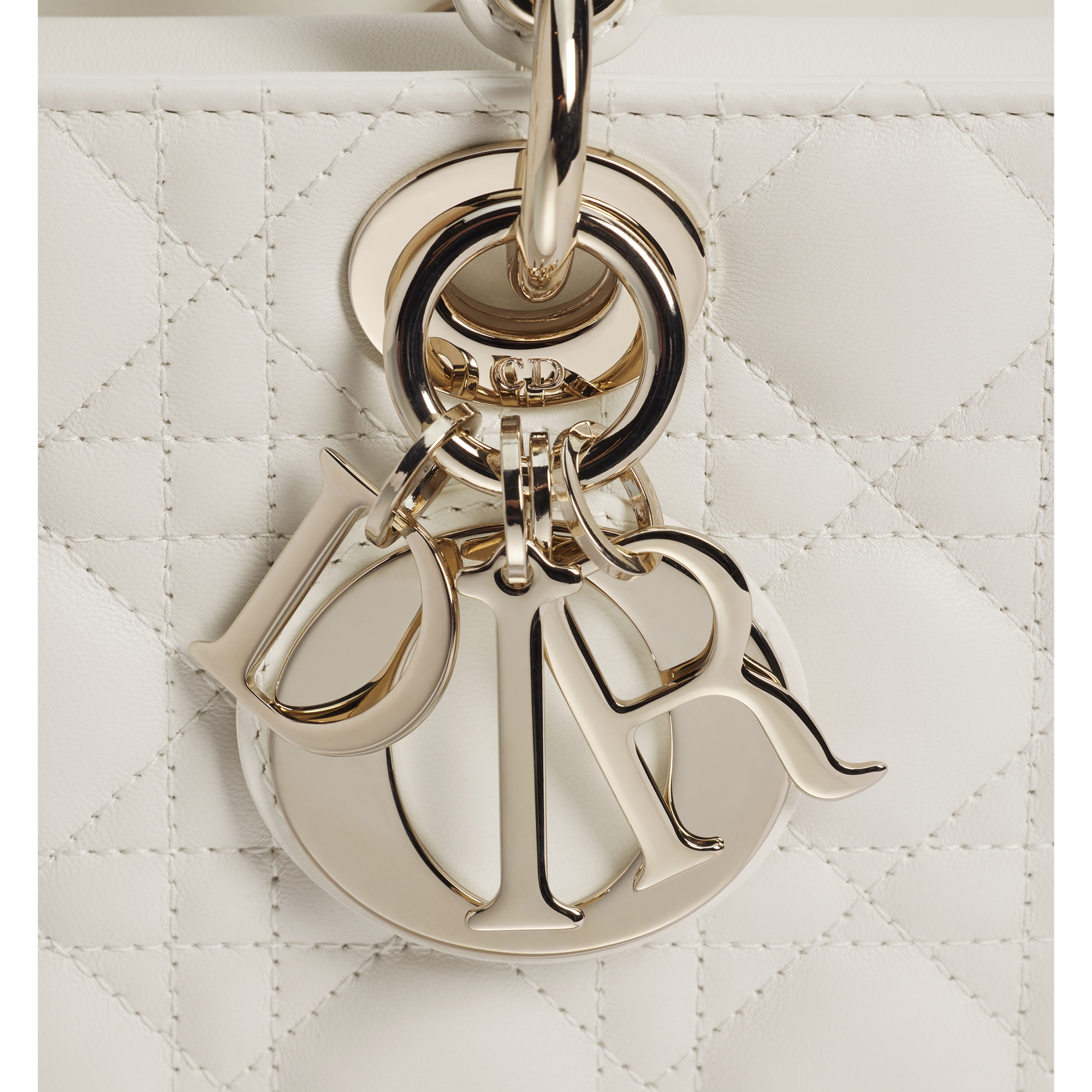 Medium Lady D-Joy Bag Latte Cannage Lambskin E09