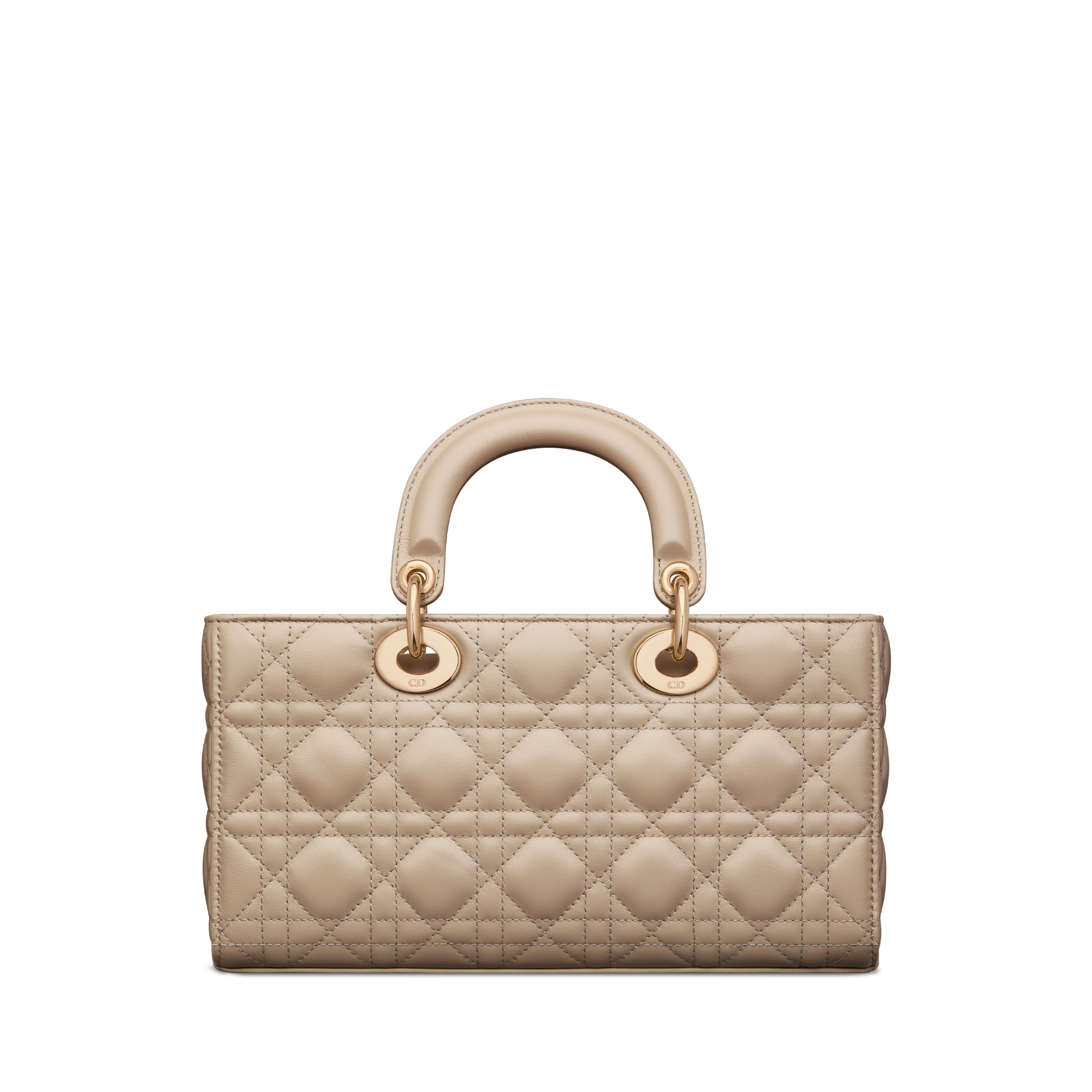 Medium Lady D-Joy Bag Sand-Colored Cannage Lambskin E08