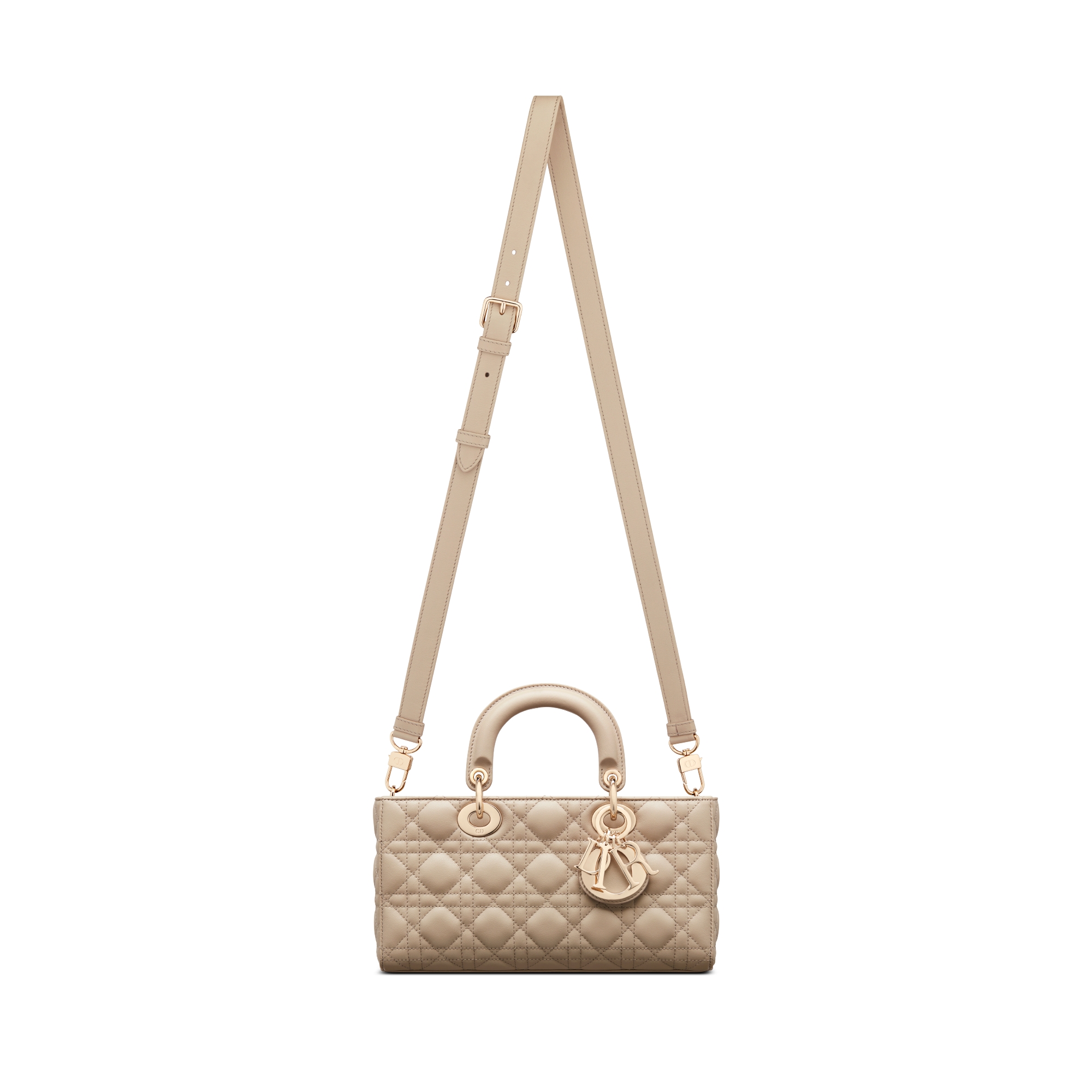 Medium Lady D-Joy Bag Sand-Colored Cannage Lambskin E10