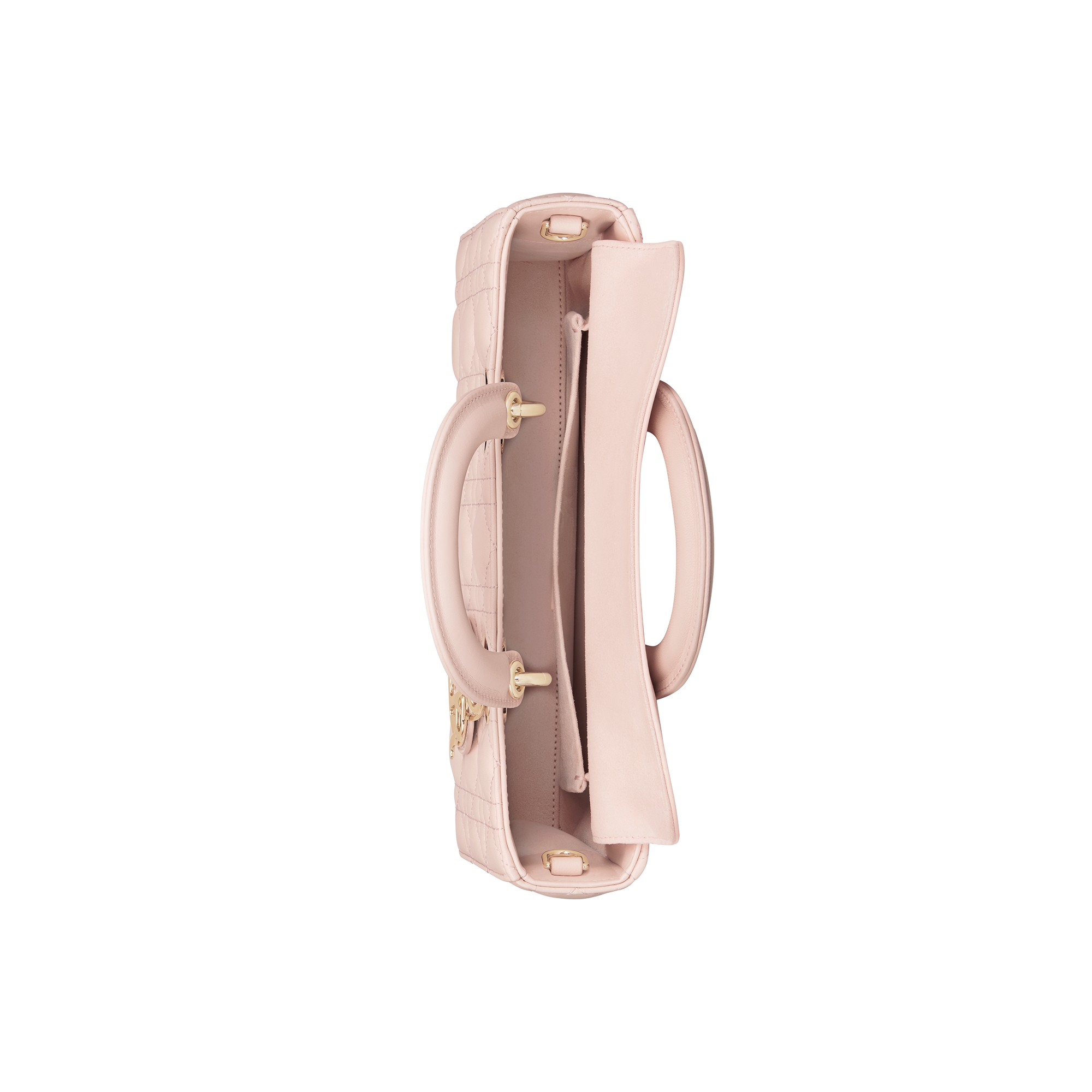 Medium Lady D-Joy Bag Powder Pink Cannage Lambskin E06