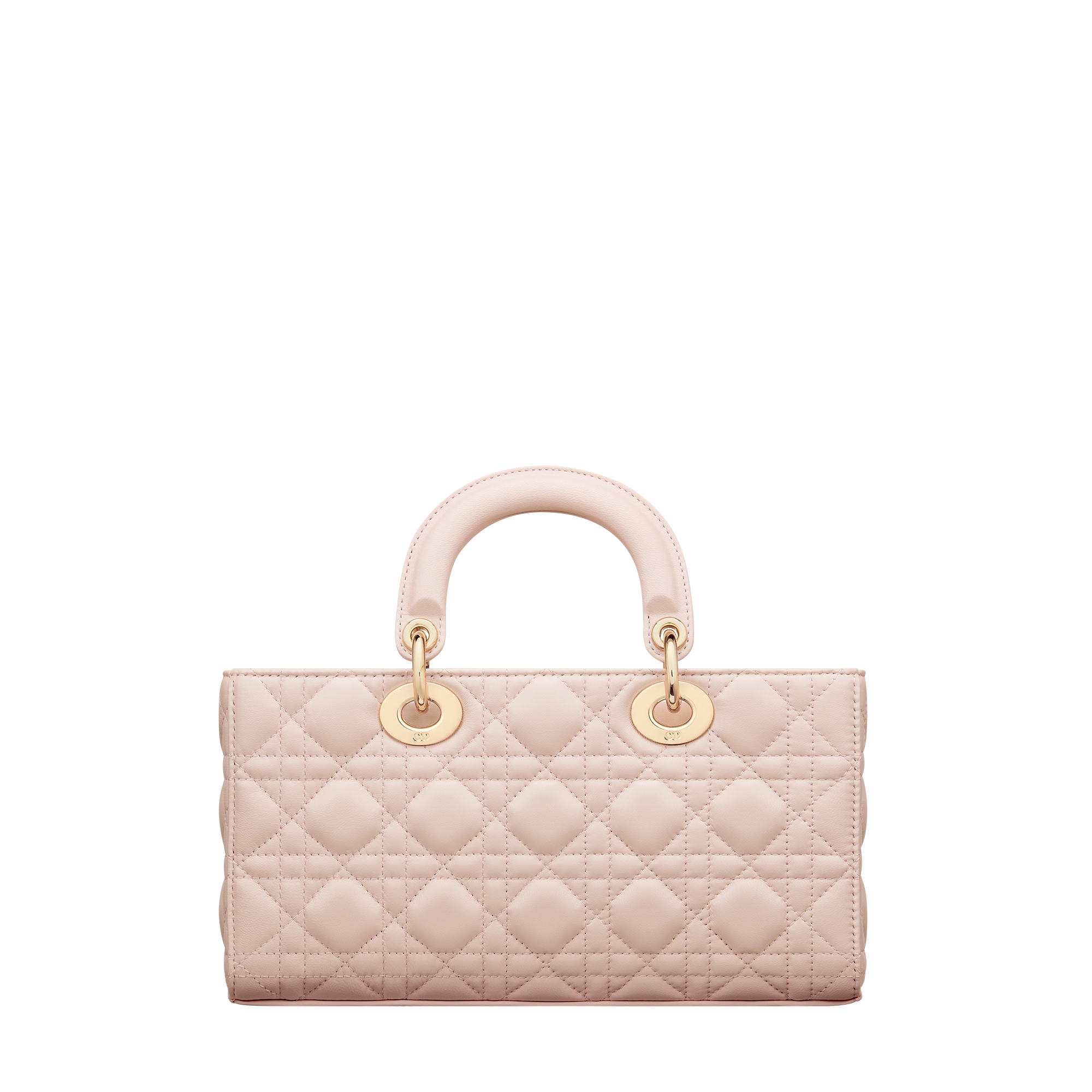 Medium Lady D-Joy Bag Powder Pink Cannage Lambskin E08