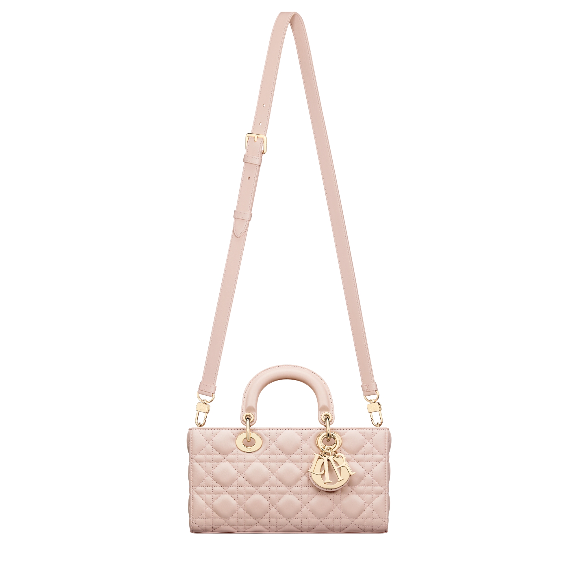 Medium Lady D-Joy Bag Powder Pink Cannage Lambskin E10