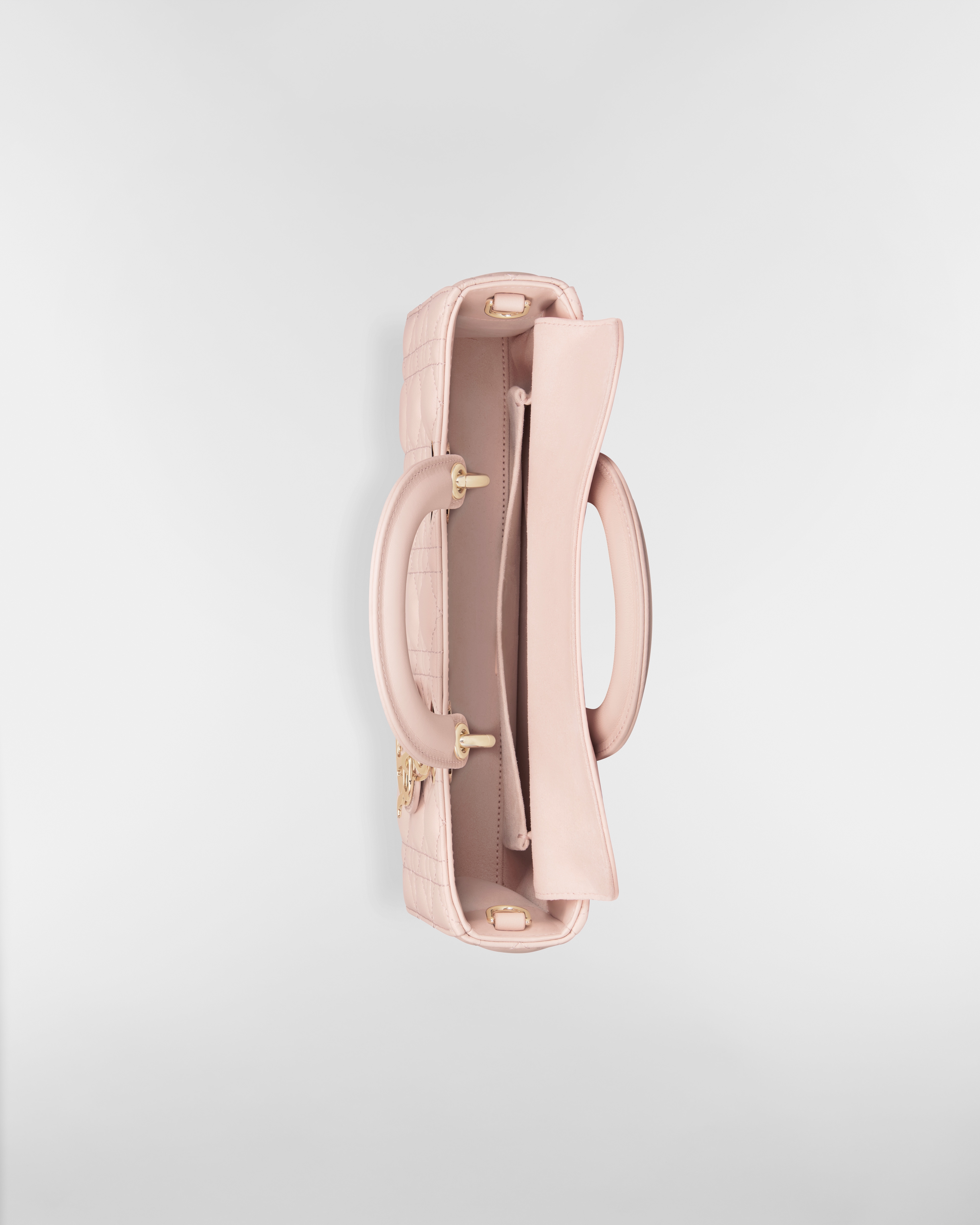 Medium Lady D-Joy Bag Powder Pink Cannage Lambskin E06