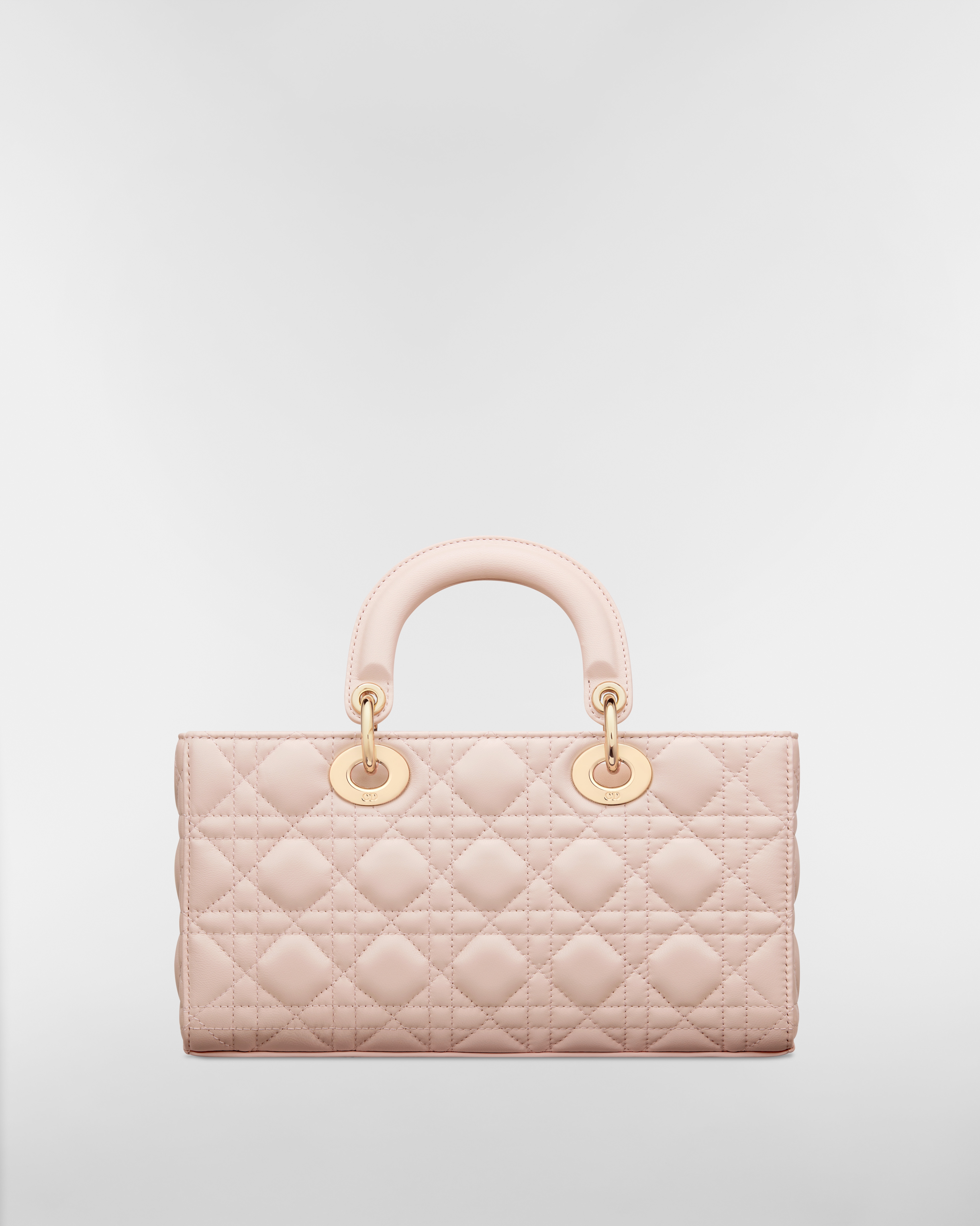 Medium Lady D-Joy Bag Powder Pink Cannage Lambskin E08