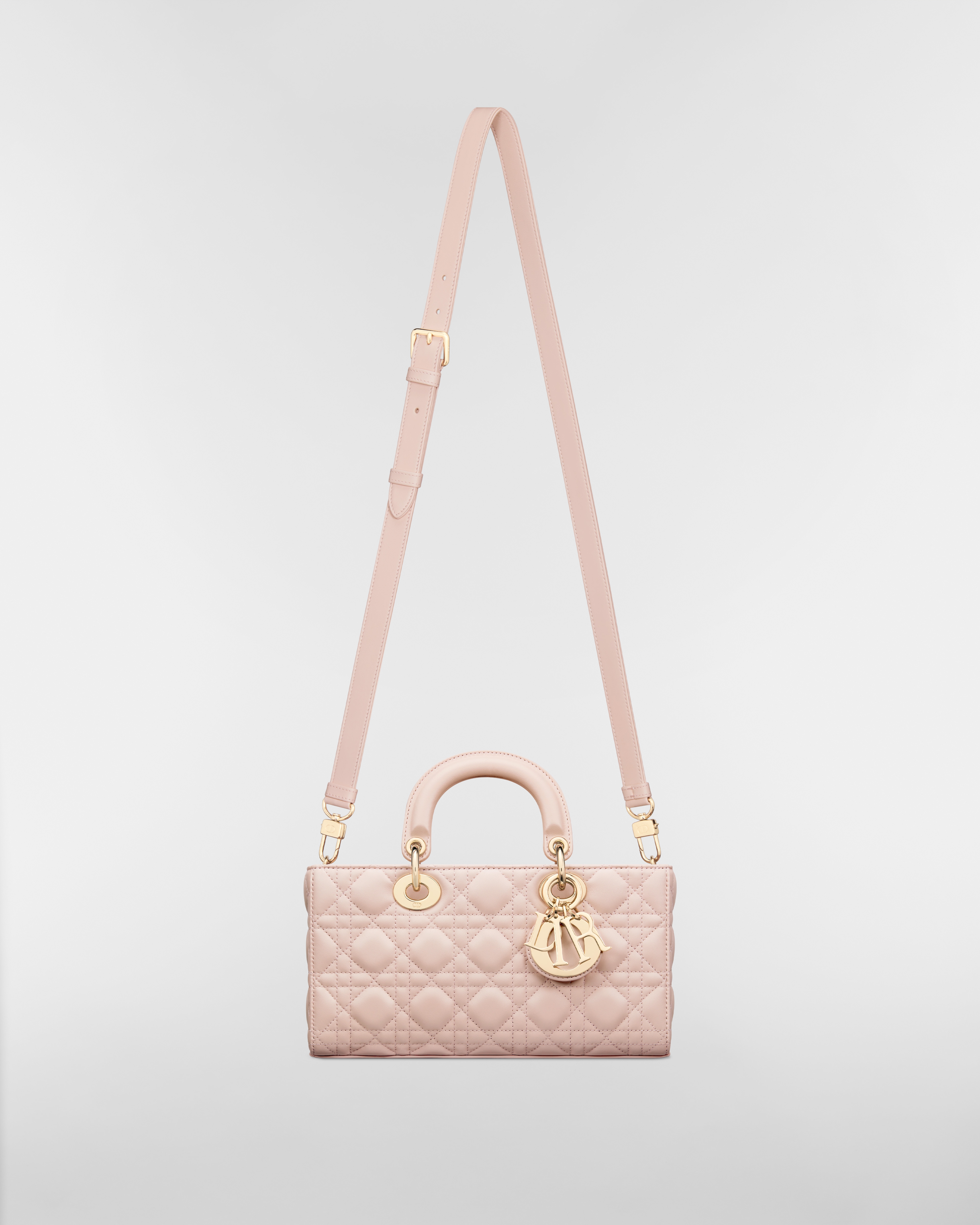 Medium Lady D-Joy Bag Powder Pink Cannage Lambskin E10