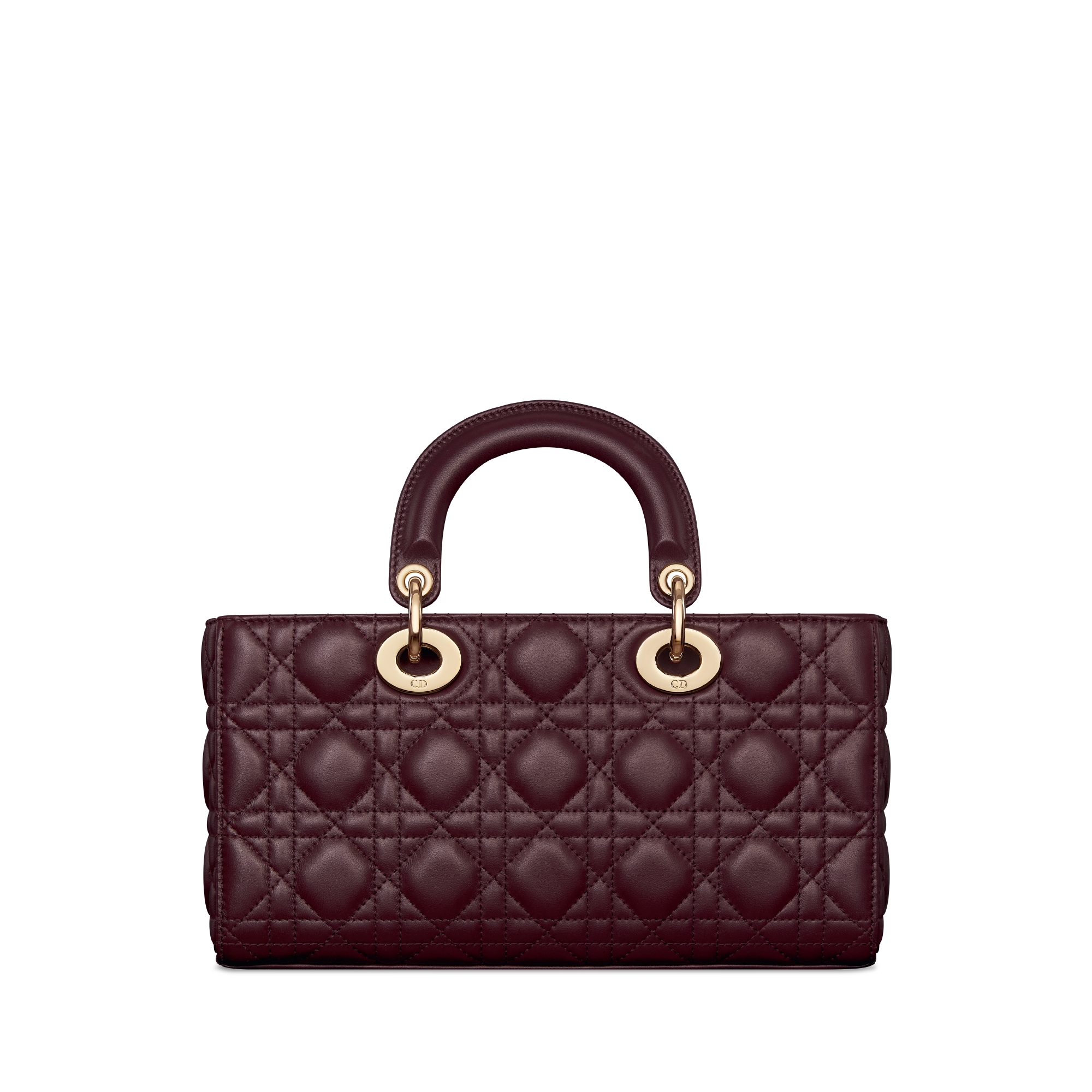 Medium Lady D-Joy Bag Plum Cannage Lambskin E08