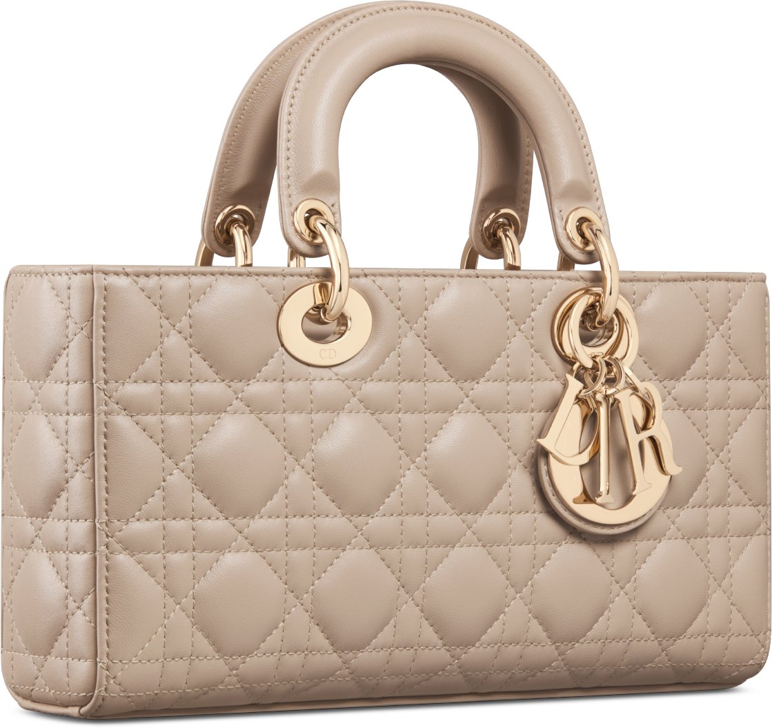 Medium Lady D-Joy Bag Three quarter closed view