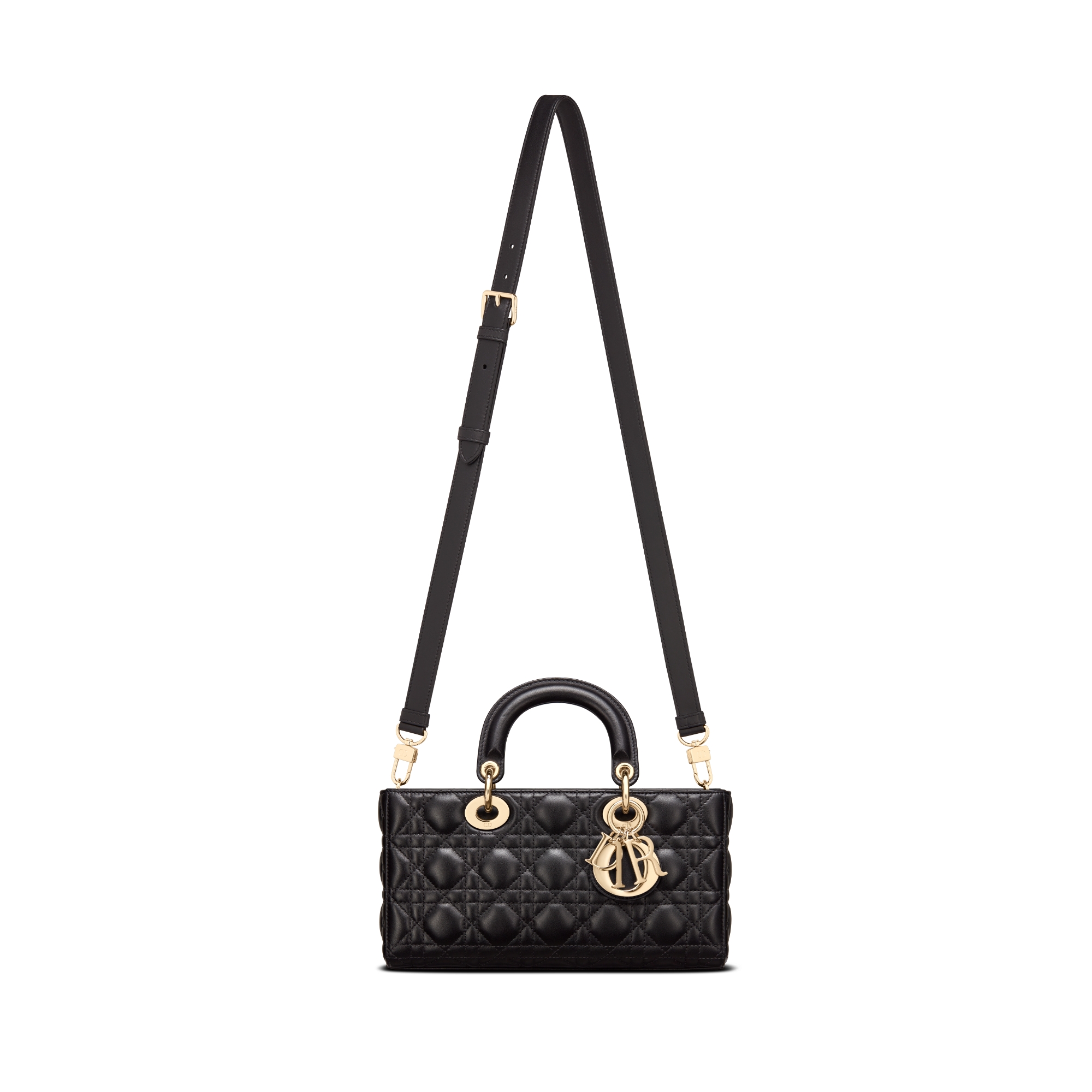 Medium Lady D-Joy Bag Black Cannage Lambskin E07